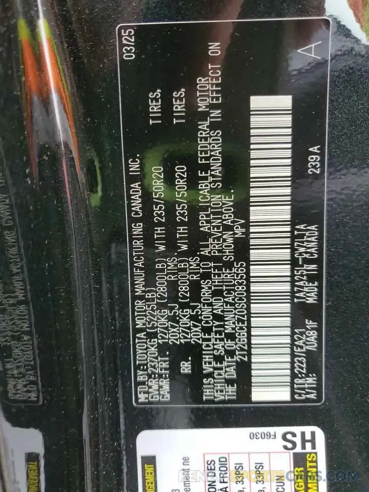 14 Photograph of a damaged car 2T2GGCEZ0SC083565 LEXUS NX 350 PRE 2025