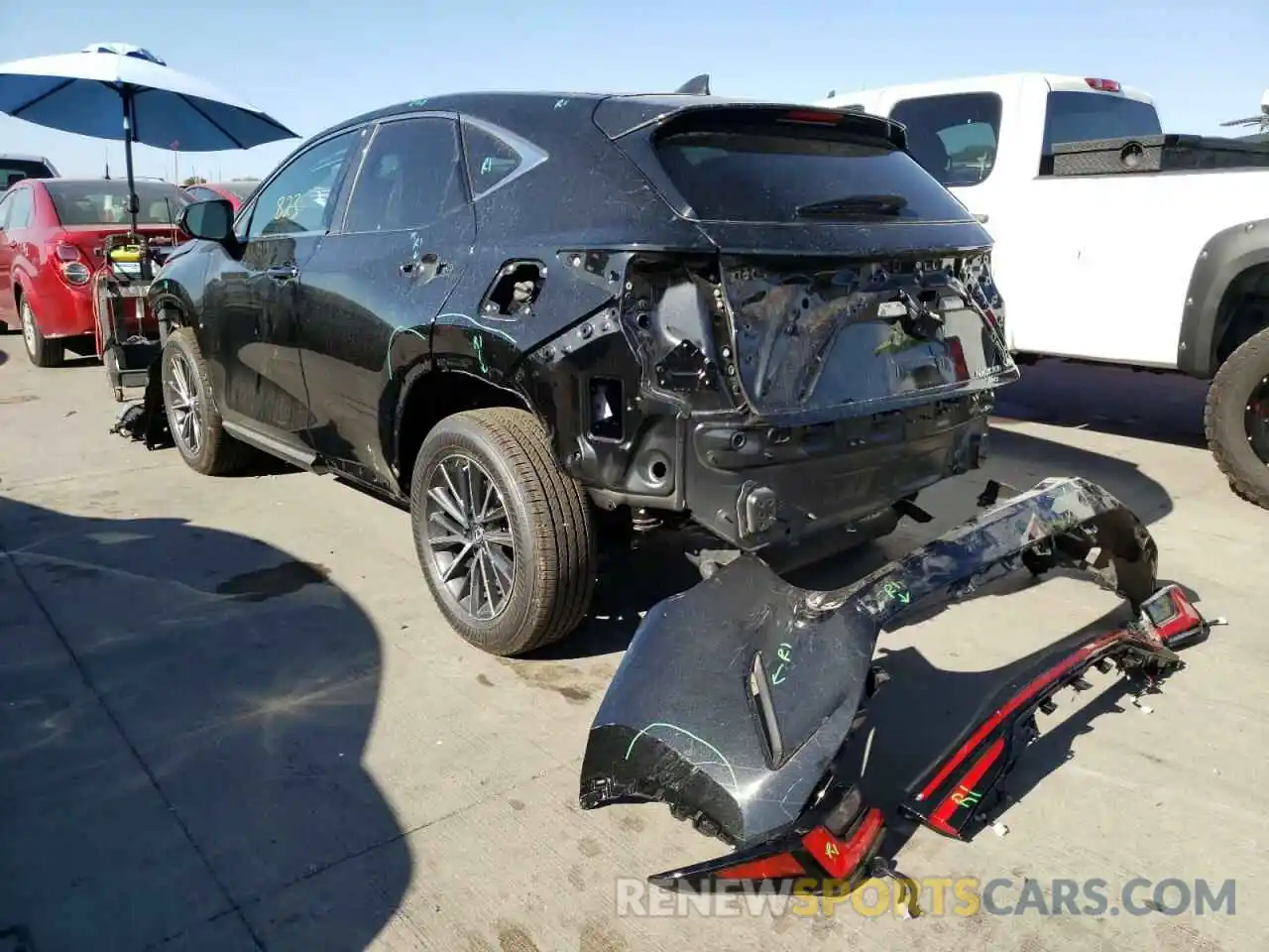 3 Photograph of a damaged car 2T2AKCEZ4NC001104 LEXUS NX 350H 2022