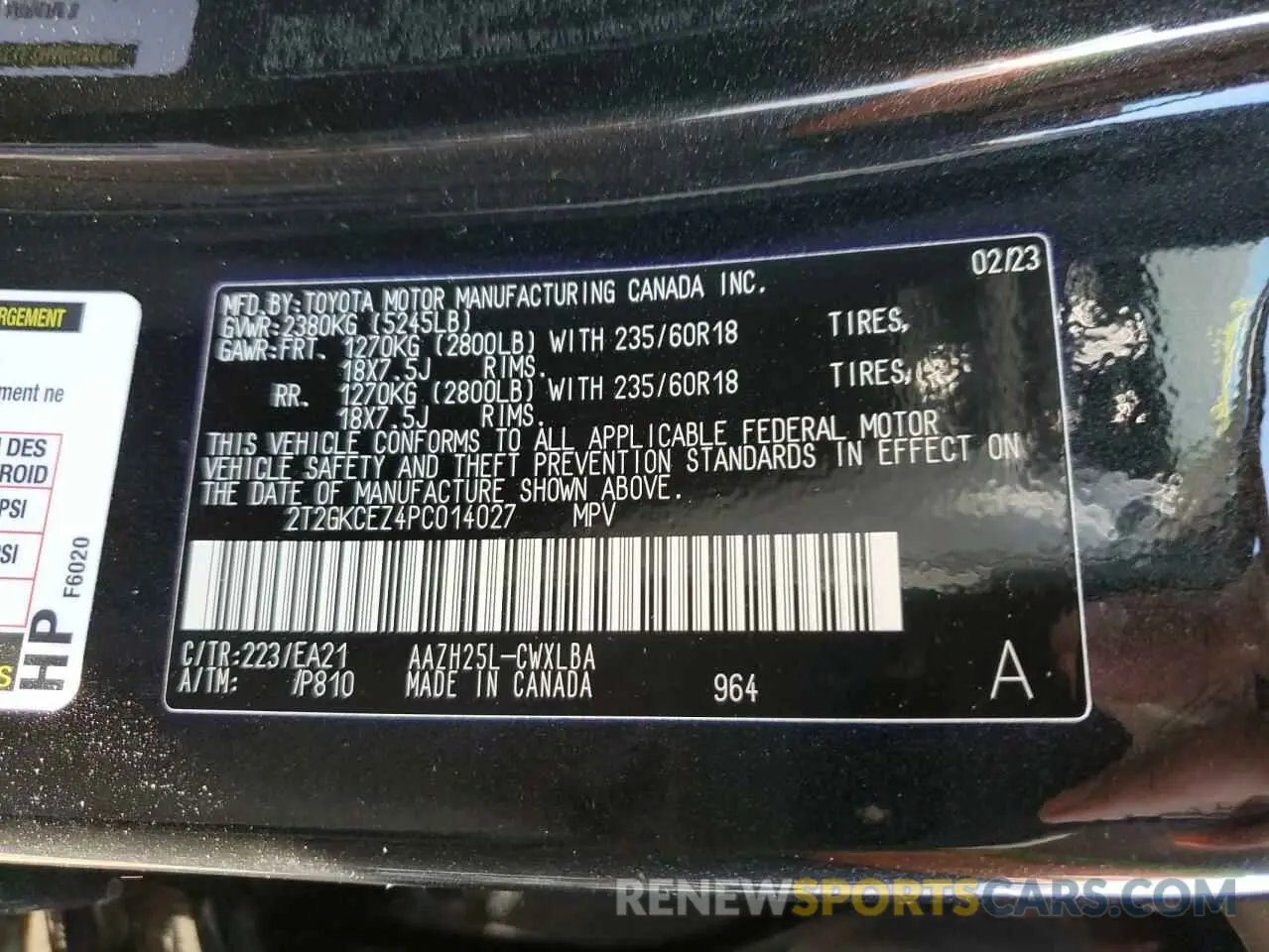 13 Photograph of a damaged car 2T2GKCEZ4PC014027 LEXUS NX 350H 2023