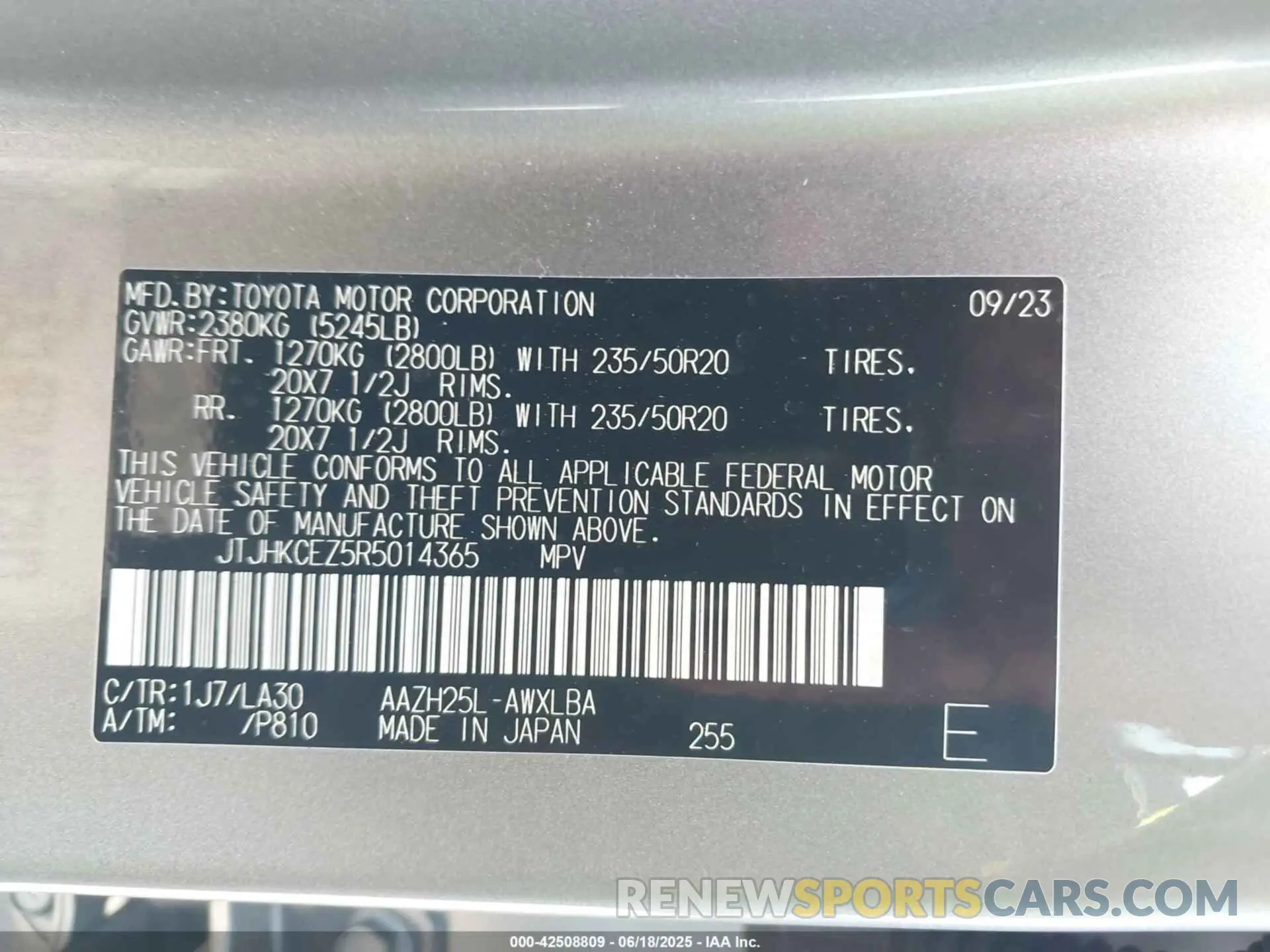 9 Photograph of a damaged car JTJHKCEZ5R5014365 LEXUS NX 350H 2024