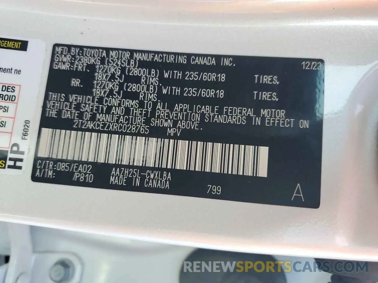 14 Photograph of a damaged car 2T2AKCEZXRC028765 LEXUS NX 350H BA 2024