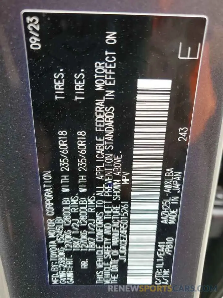13 Photograph of a damaged car JTJGKCEZ4R5015261 LEXUS NX 350H BA 2024