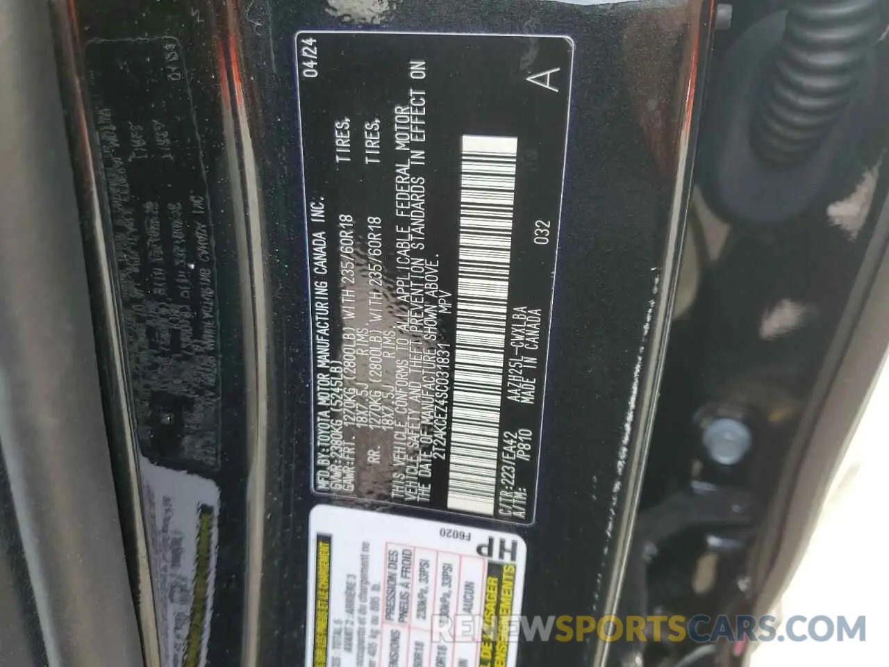 13 Photograph of a damaged car 2T2AKCEZ4SC031831 LEXUS NX 350H BA 2025