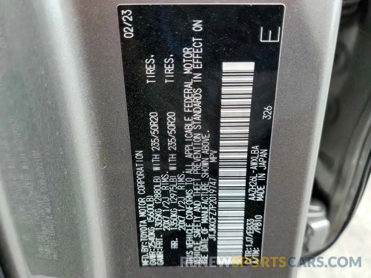13 Photograph of a damaged car JTJKKCFZ7P2019747 LEXUS NX 450H 2023