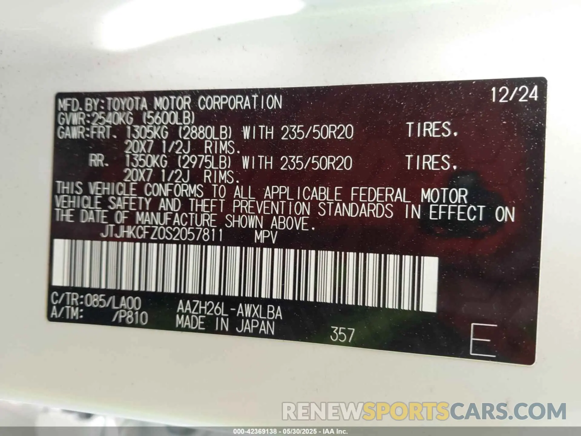 9 Photograph of a damaged car JTJHKCFZ0S2057811 LEXUS NX 450H+ 2025