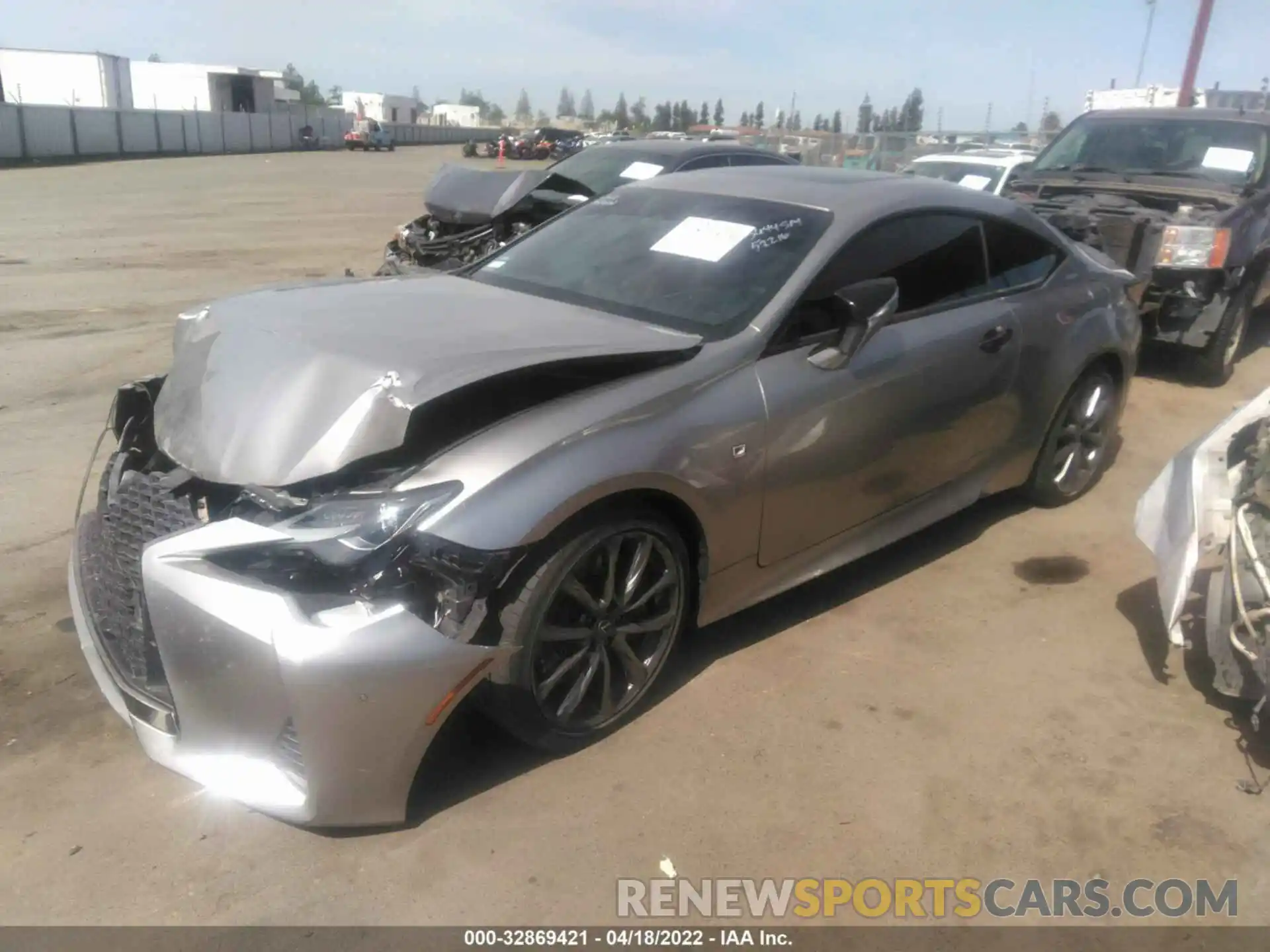 2 Photograph of a damaged car JTHHA5BC2K5008996 LEXUS RC 2019