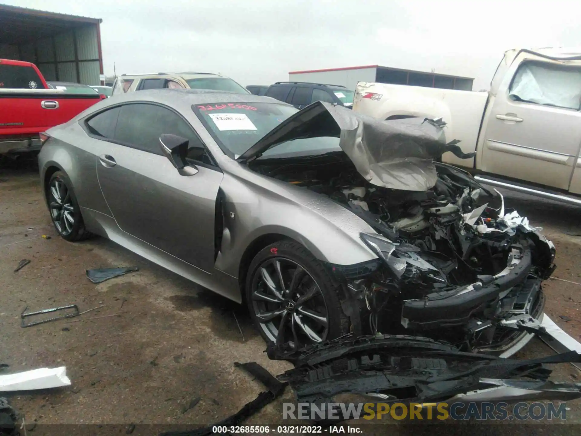 1 Photograph of a damaged car JTHHA5BC8K5010221 LEXUS RC 2019