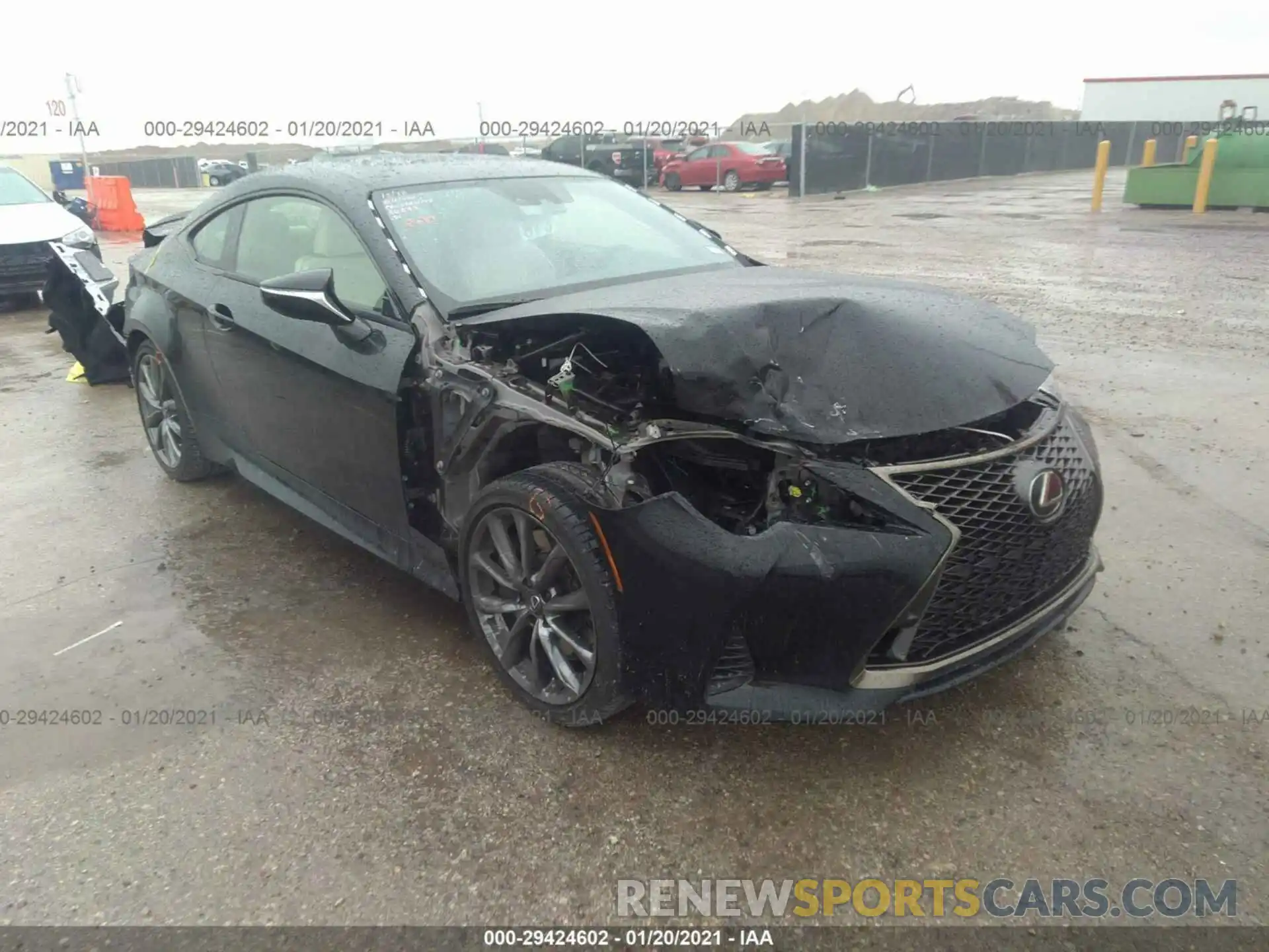 1 Photograph of a damaged car JTHHA5BC9K5008963 LEXUS RC 2019