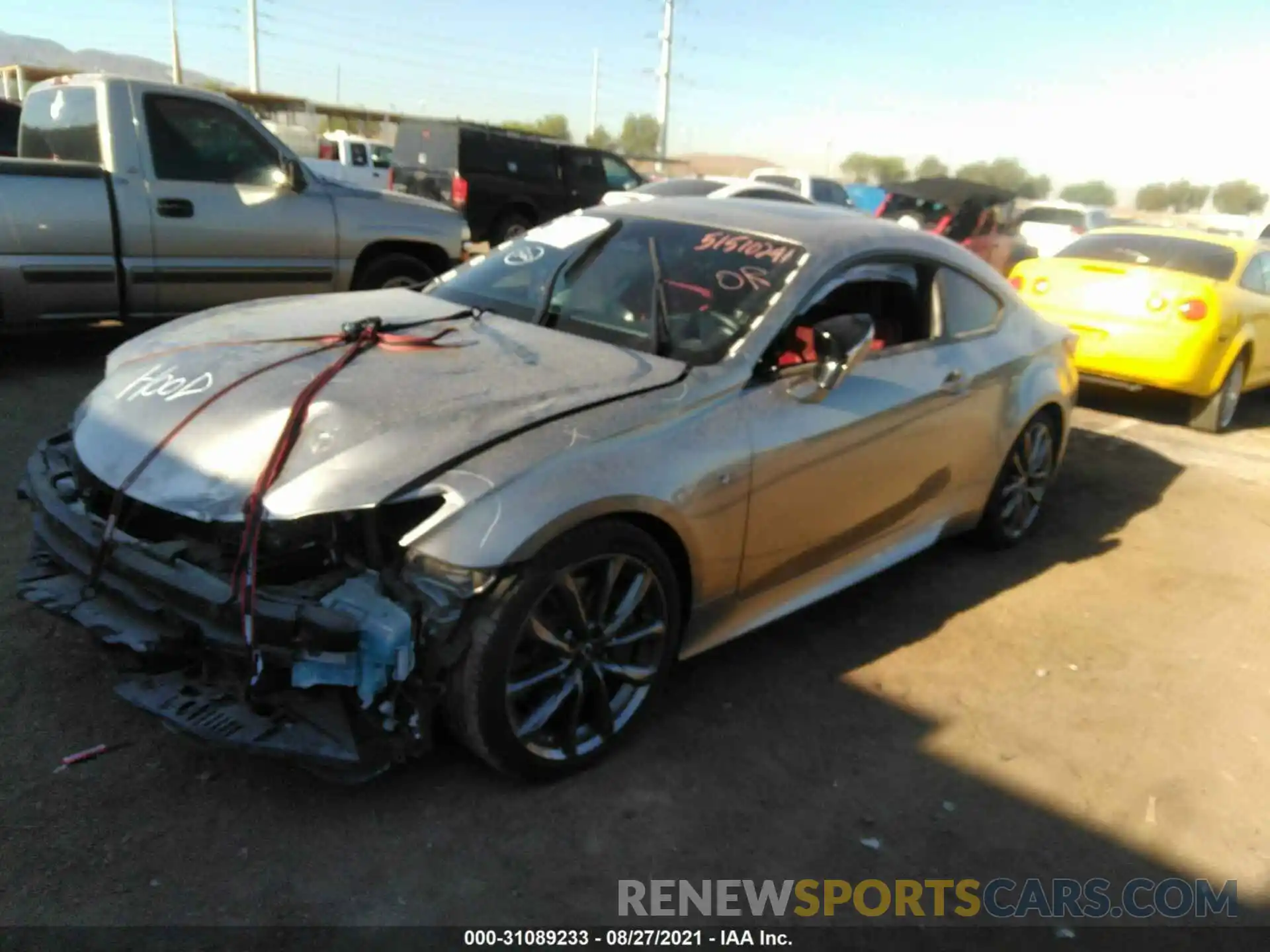 2 Photograph of a damaged car JTHHZ5BC1K5020310 LEXUS RC 2019