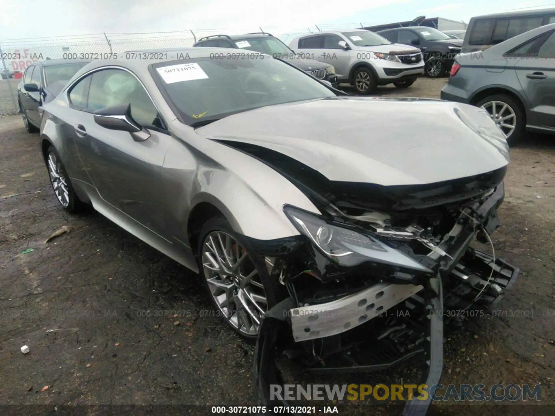 1 Photograph of a damaged car JTHHZ5BC7K5021381 LEXUS RC 2019