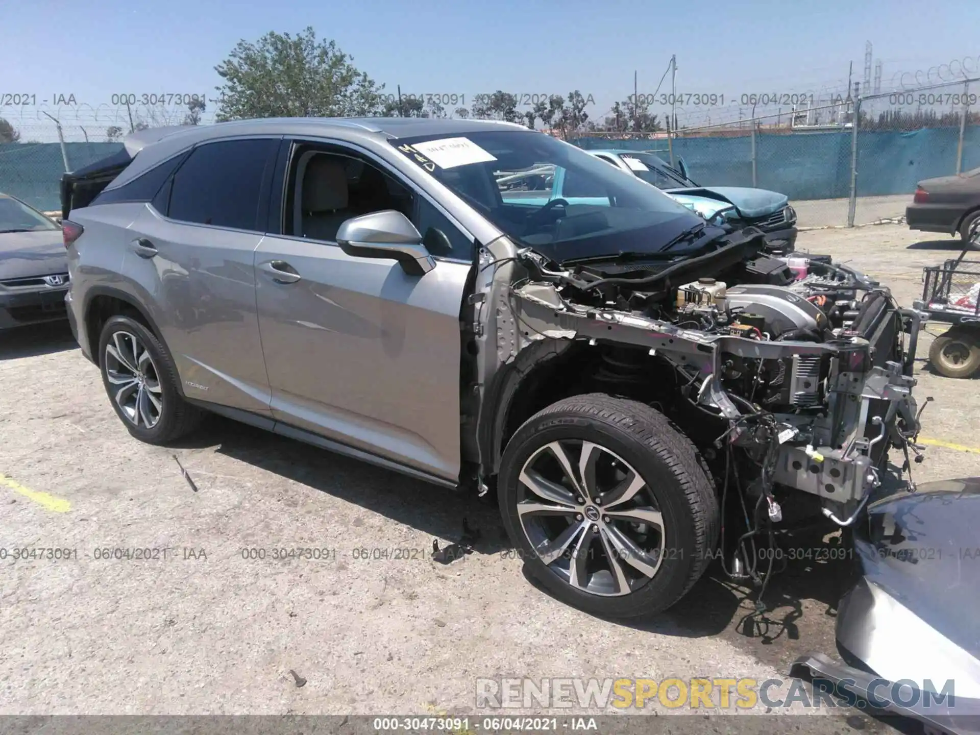 1 Photograph of a damaged car 2T2BGMCA5KC036724 LEXUS RX 2019