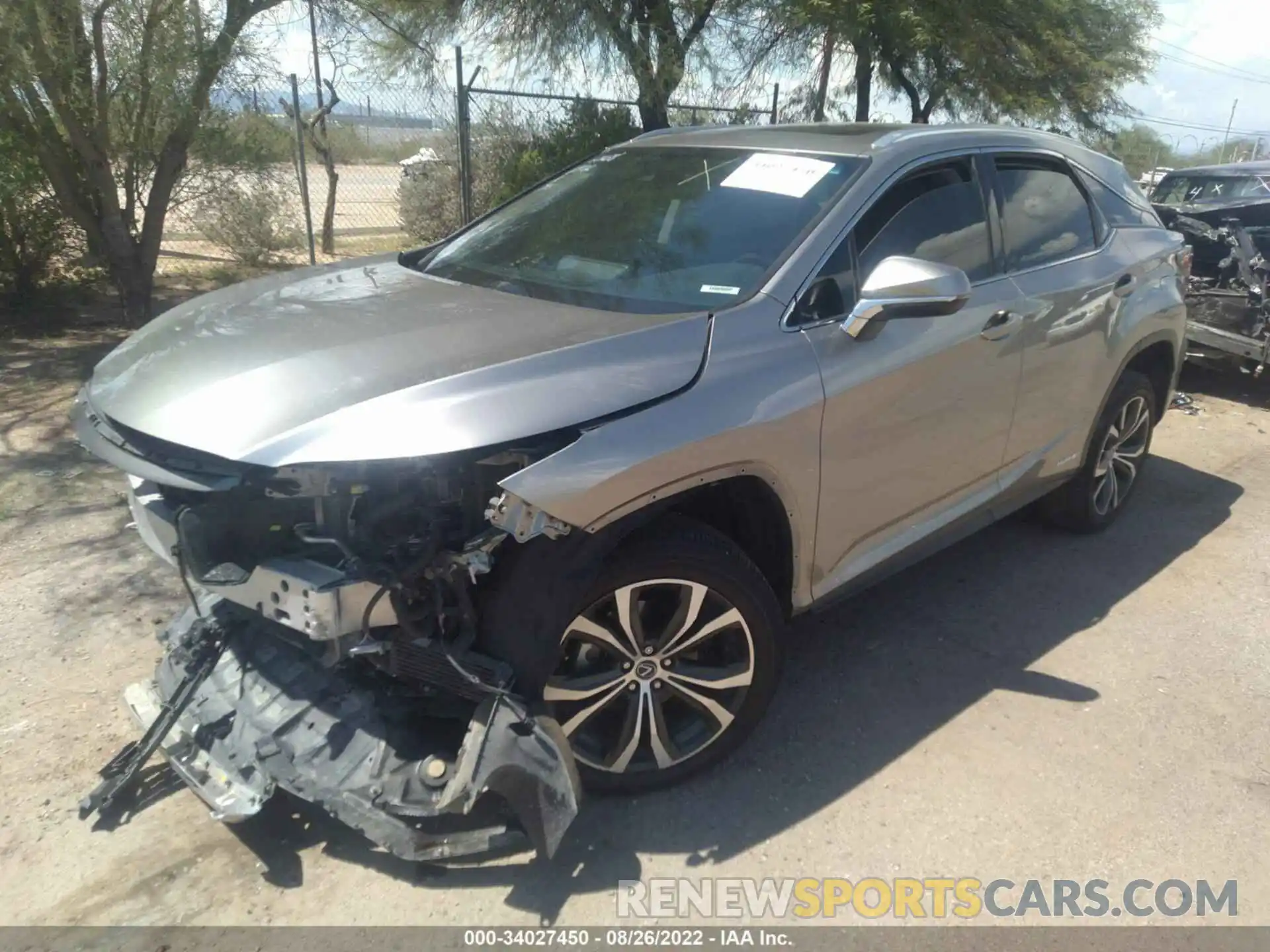 2 Photograph of a damaged car 2T2BGMCA5KC037131 LEXUS RX 2019