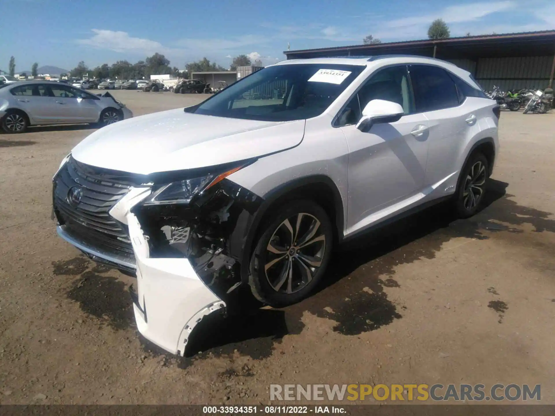 2 Photograph of a damaged car 2T2BGMCA9KC030408 LEXUS RX 2019