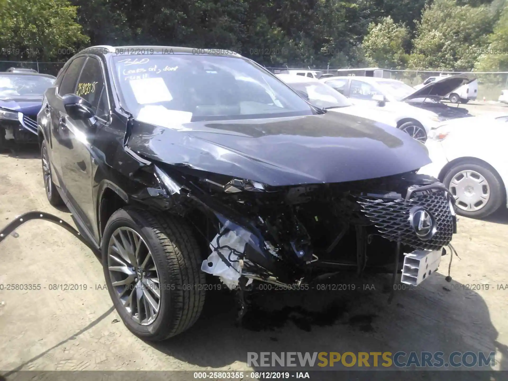 1 Photograph of a damaged car 2T2BZMCA3KC172490 LEXUS RX 2019