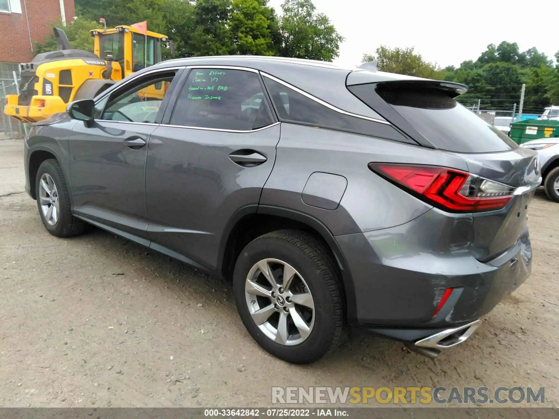 3 Photograph of a damaged car 2T2BZMCA4KC207909 LEXUS RX 2019