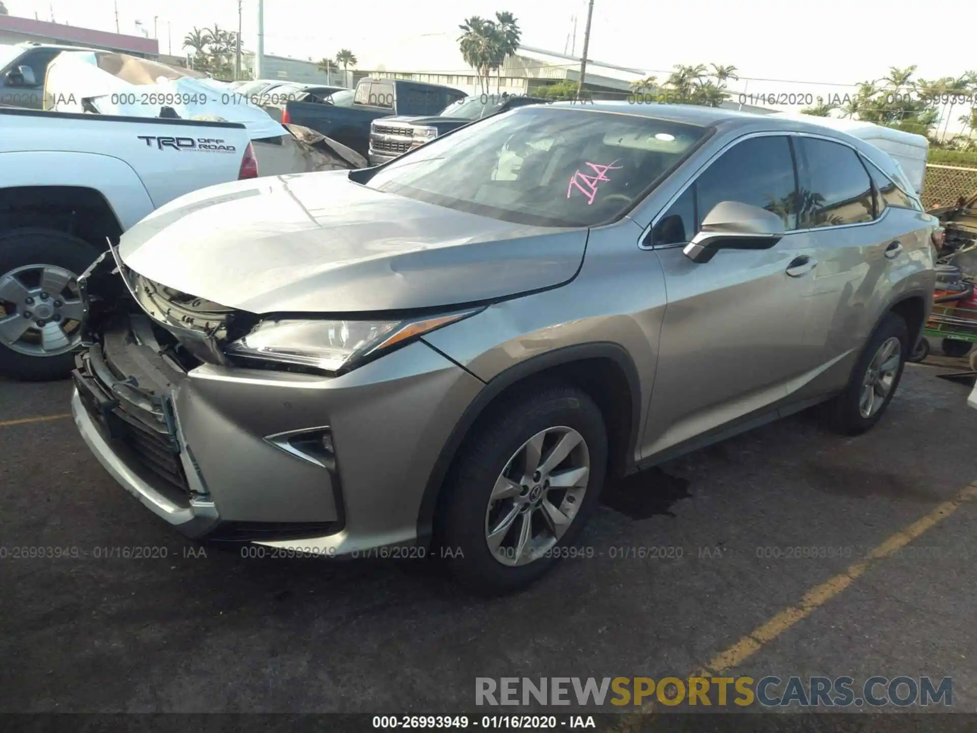 2 Photograph of a damaged car 2T2ZZMCA0KC126016 LEXUS RX 2019