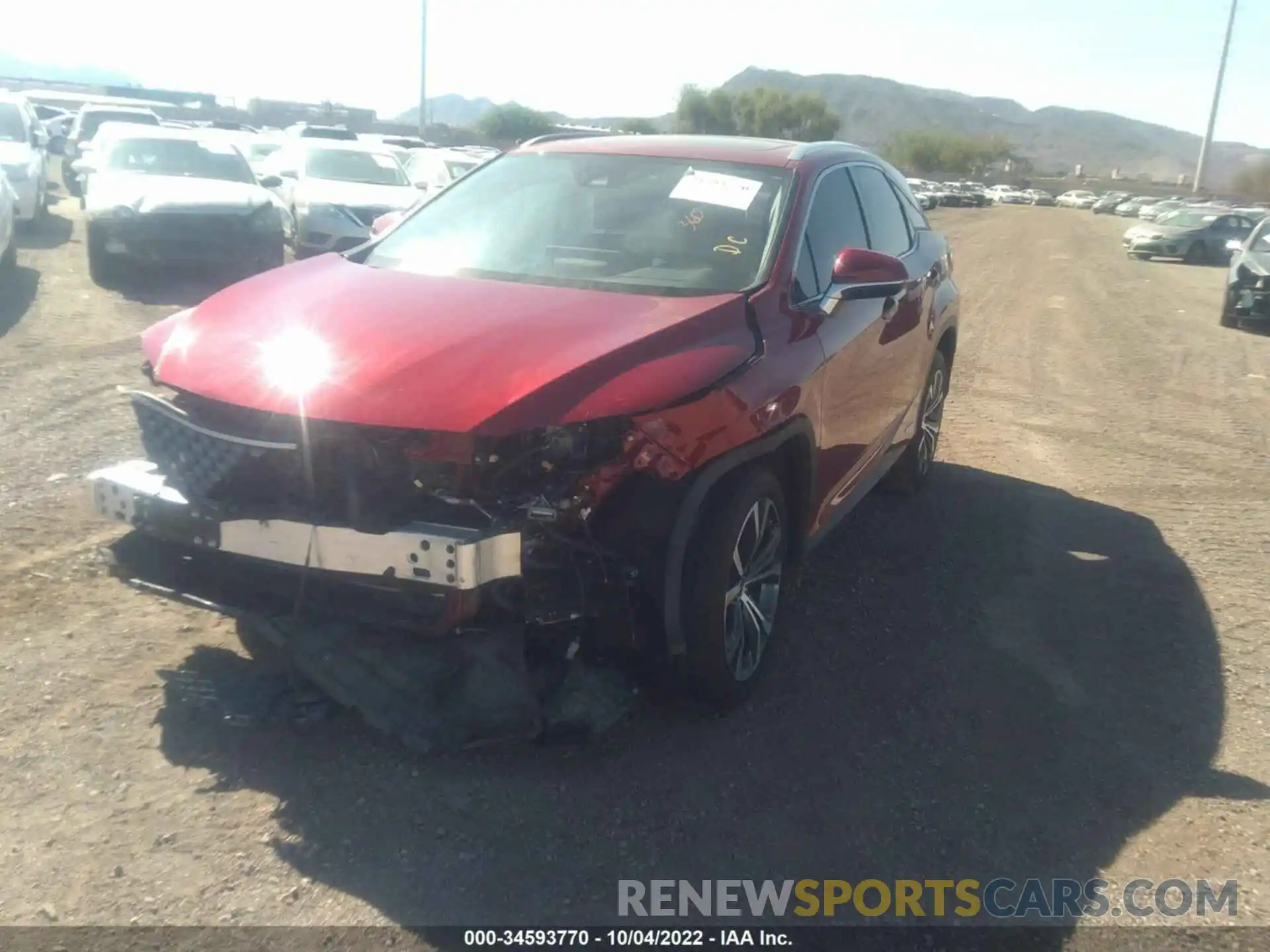 2 Photograph of a damaged car 2T2HGMDA0LC047379 LEXUS RX 2020