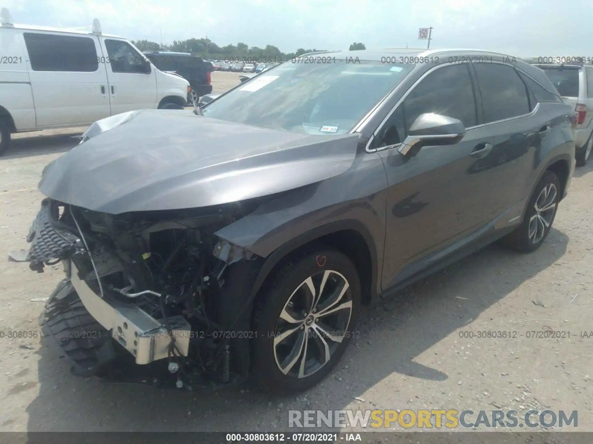 2 Photograph of a damaged car 2T2HGMDA5LC056238 LEXUS RX 2020