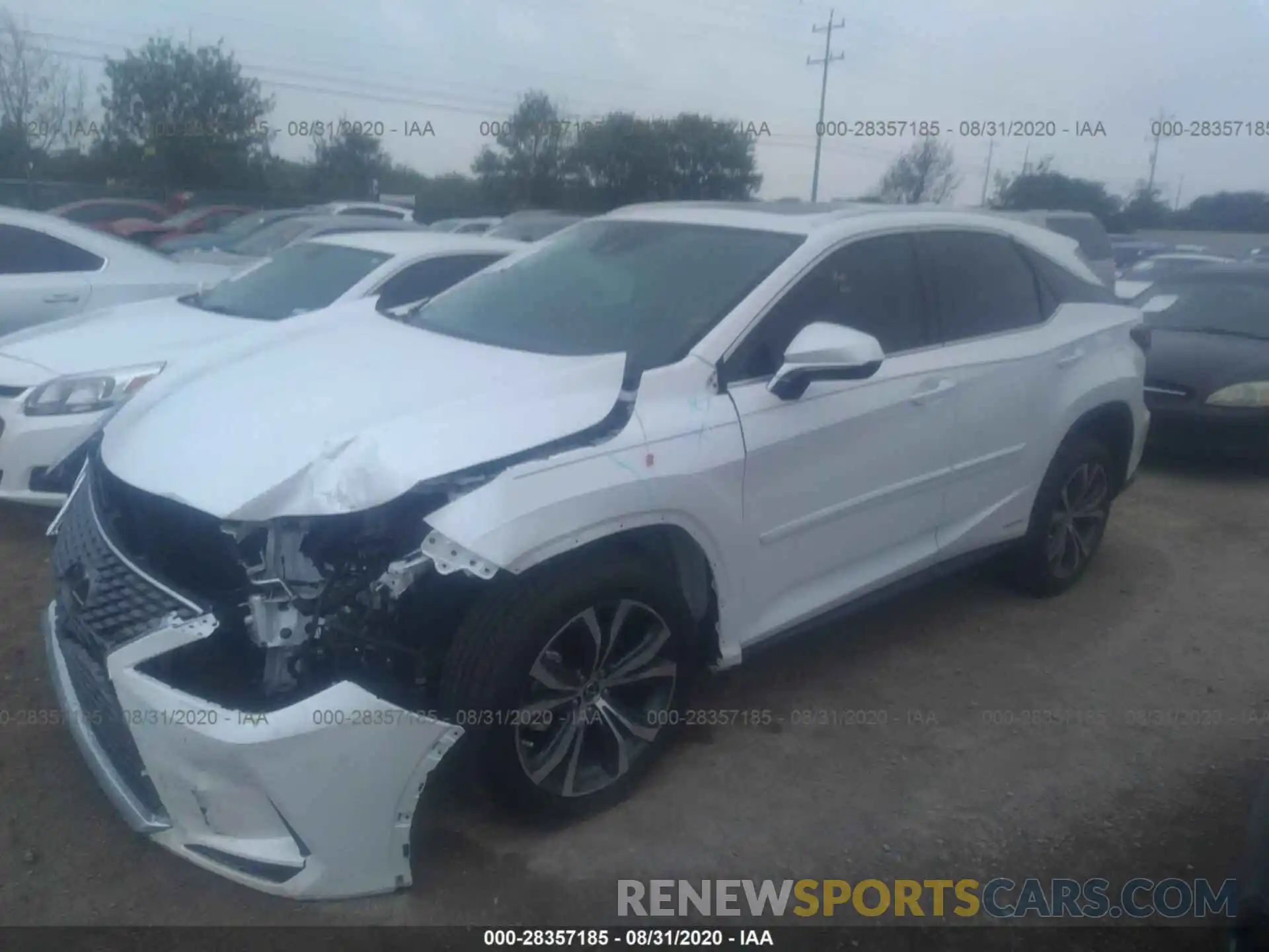 2 Photograph of a damaged car 2T2HGMDA6LC044129 LEXUS RX 2020