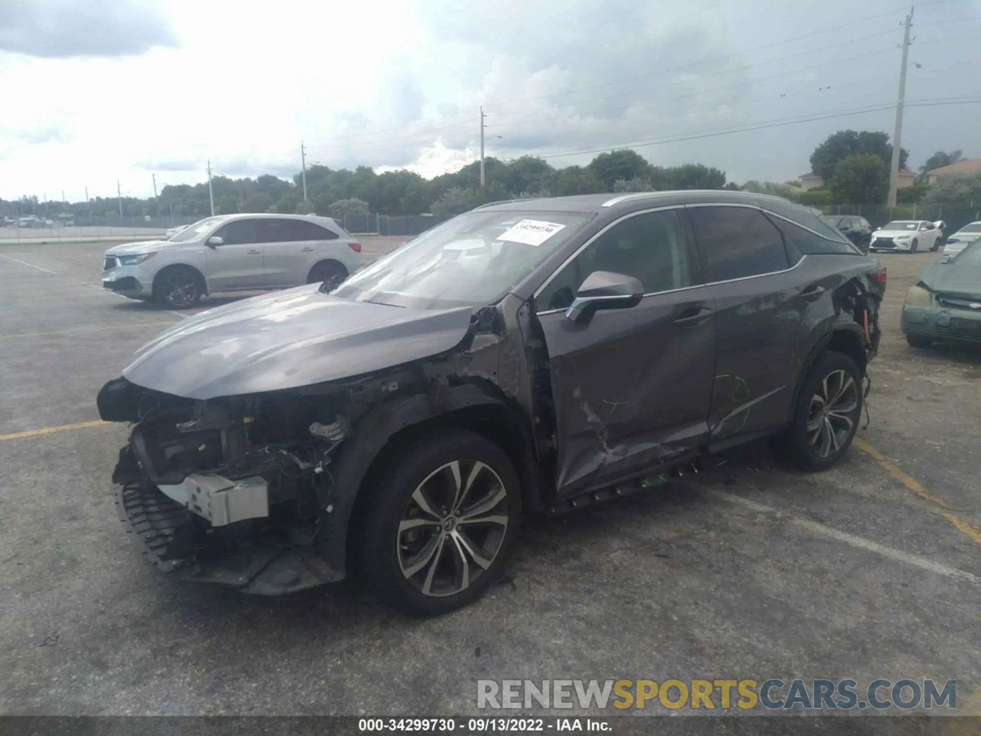 2 Photograph of a damaged car 2T2HZMAA0LC181890 LEXUS RX 2020