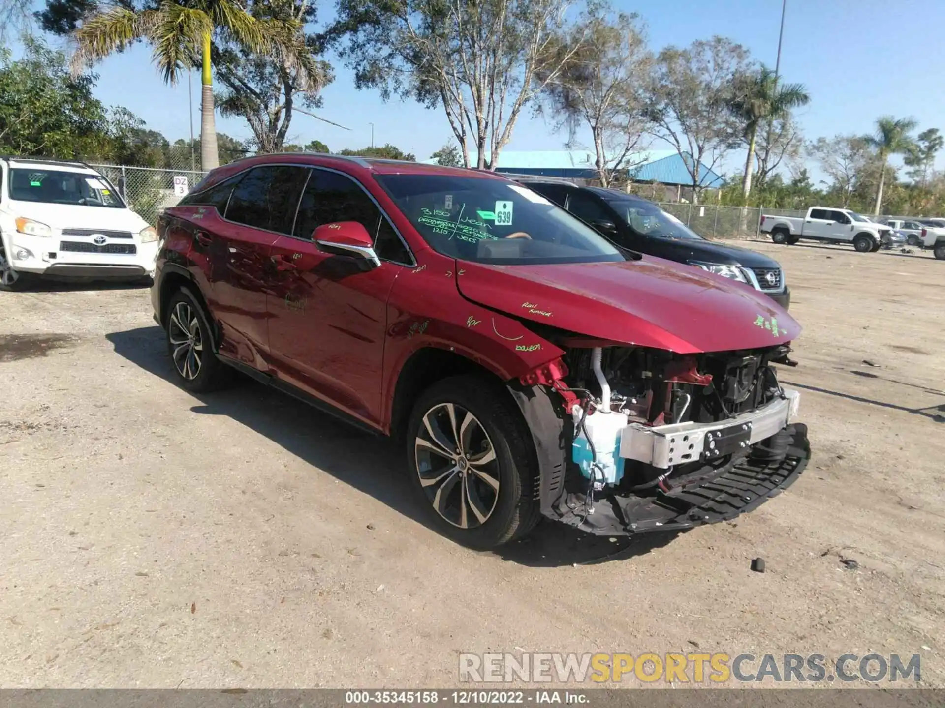 1 Photograph of a damaged car 2T2HZMAA2LC160104 LEXUS RX 2020