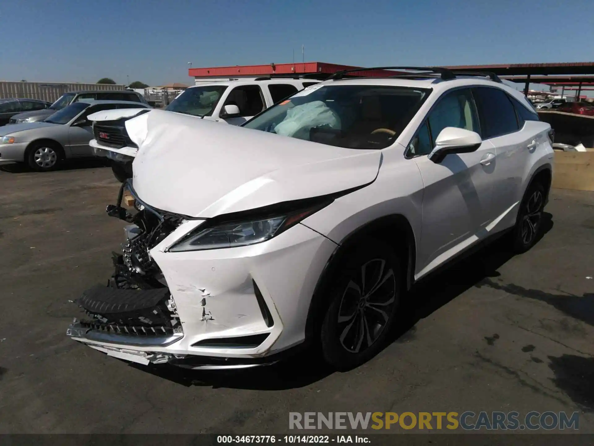 2 Photograph of a damaged car 2T2HZMAA6LC157724 LEXUS RX 2020