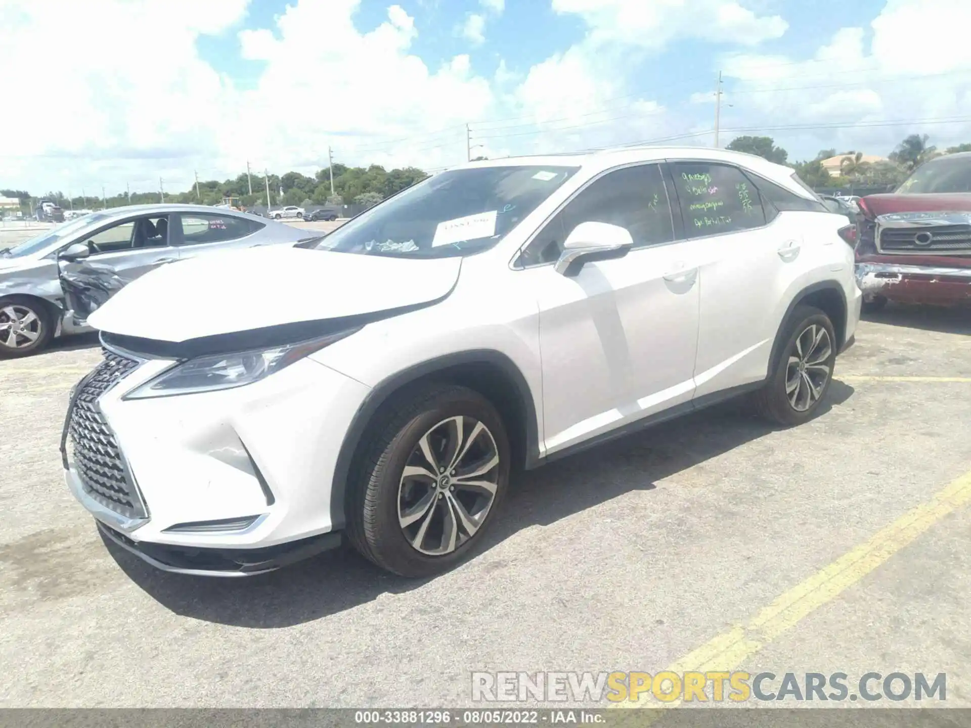 2 Photograph of a damaged car 2T2HZMAA7LC171843 LEXUS RX 2020