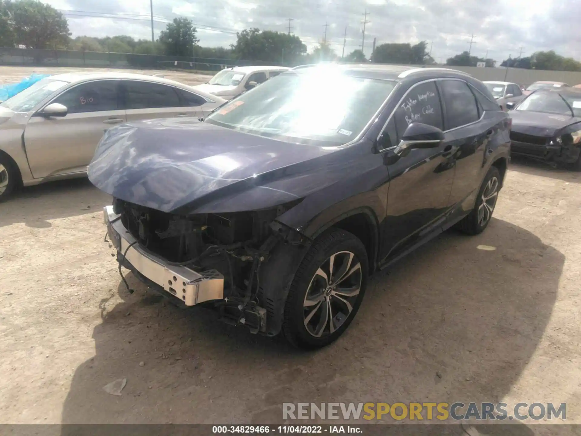 2 Photograph of a damaged car 2T2HZMAA9LC166692 LEXUS RX 2020