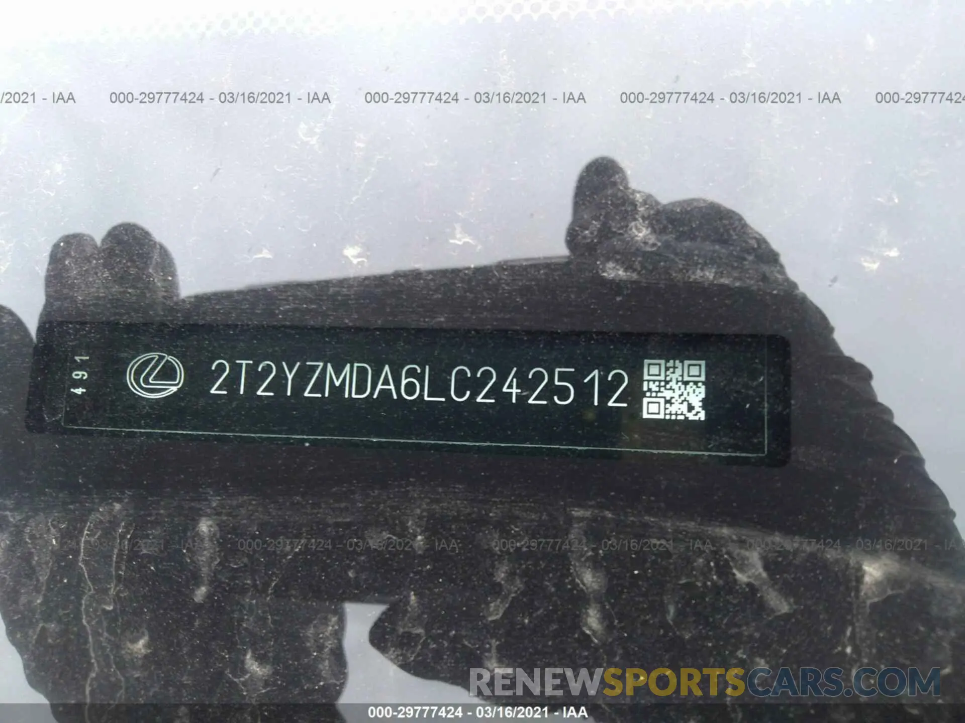 9 Photograph of a damaged car 2T2YZMDA6LC242512 LEXUS RX 2020