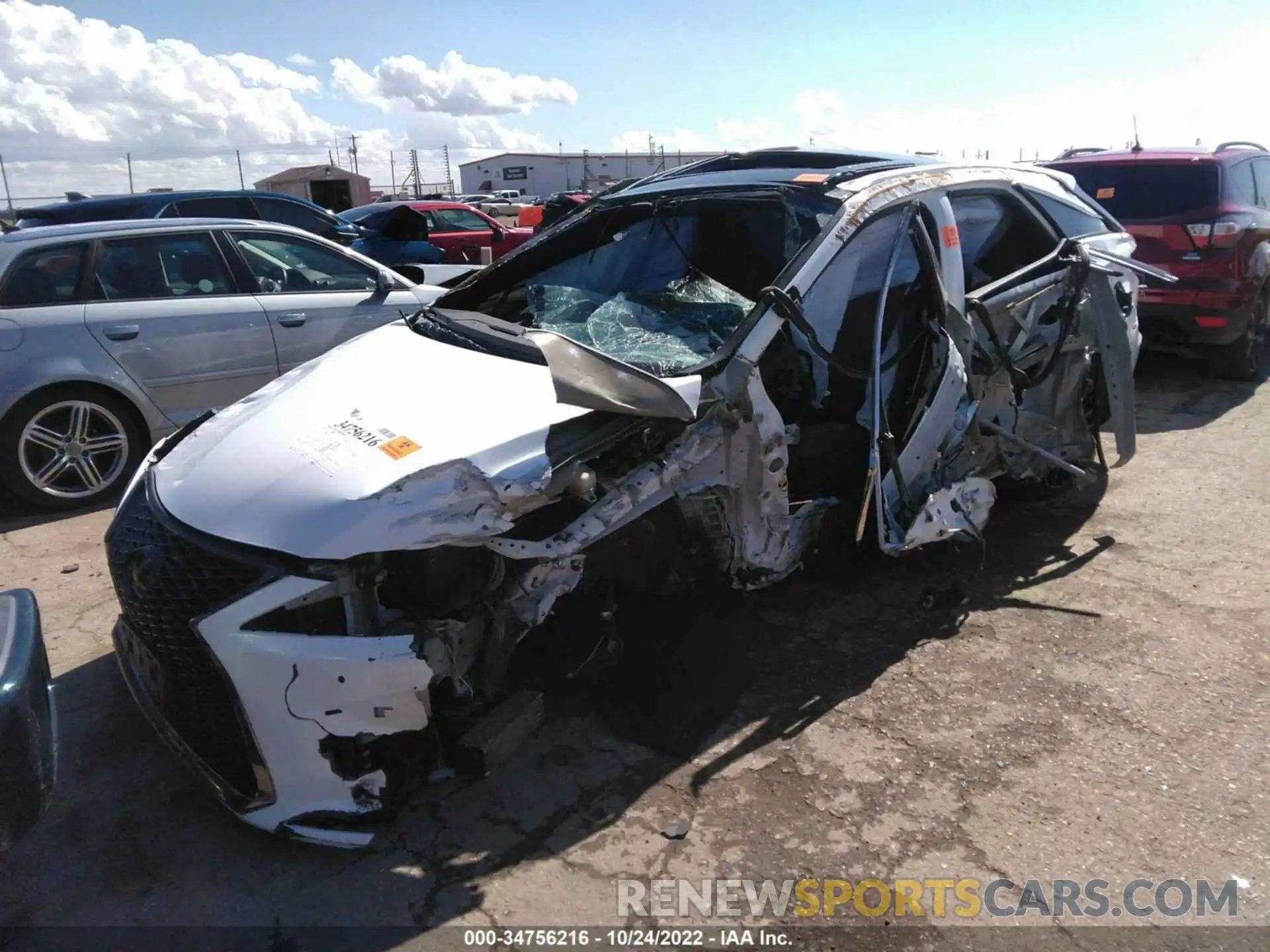 2 Photograph of a damaged car 2T2YZMDA9LC225347 LEXUS RX 2020