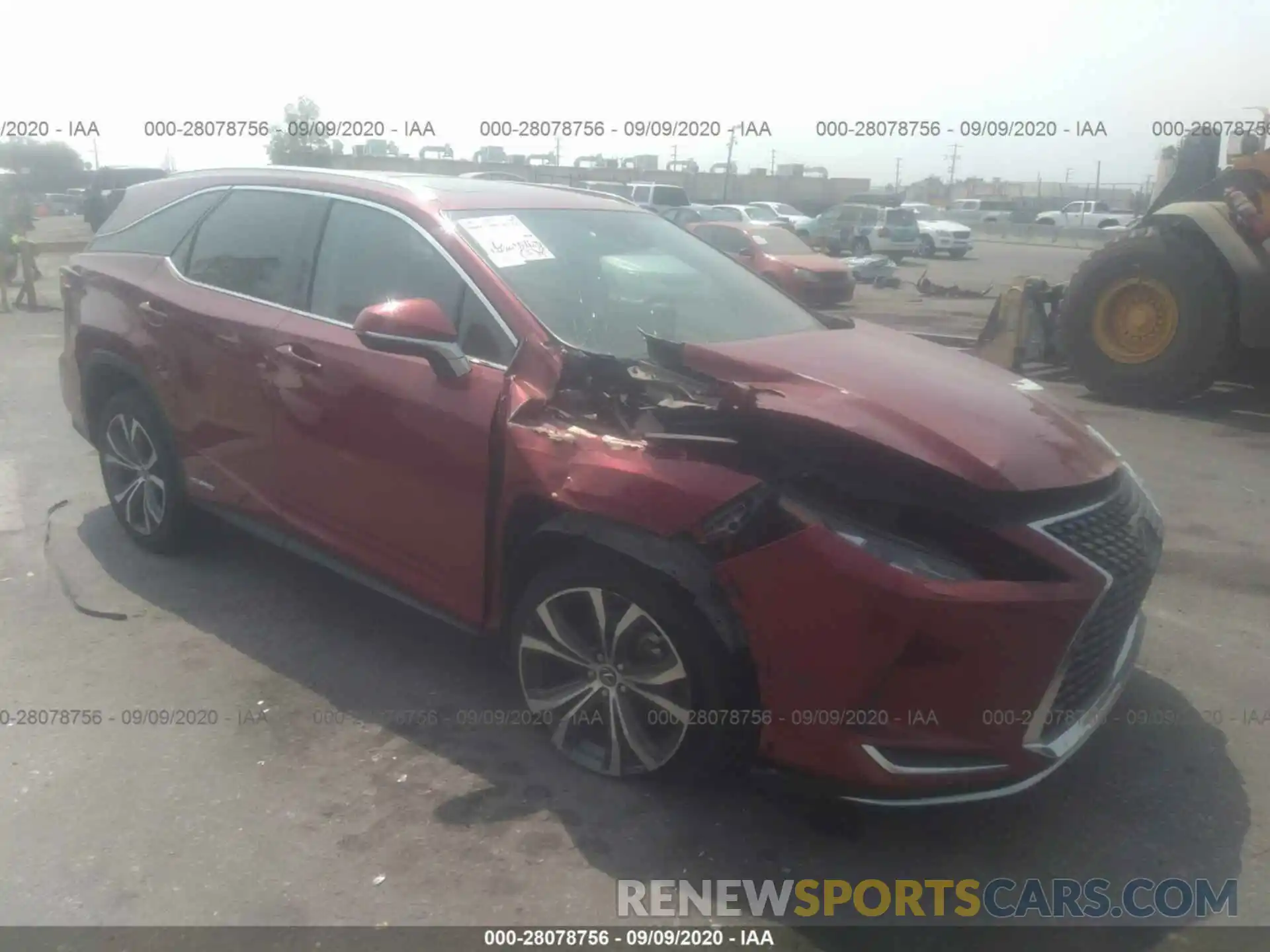 1 Photograph of a damaged car JTJHGKFA6L2012072 LEXUS RX 2020