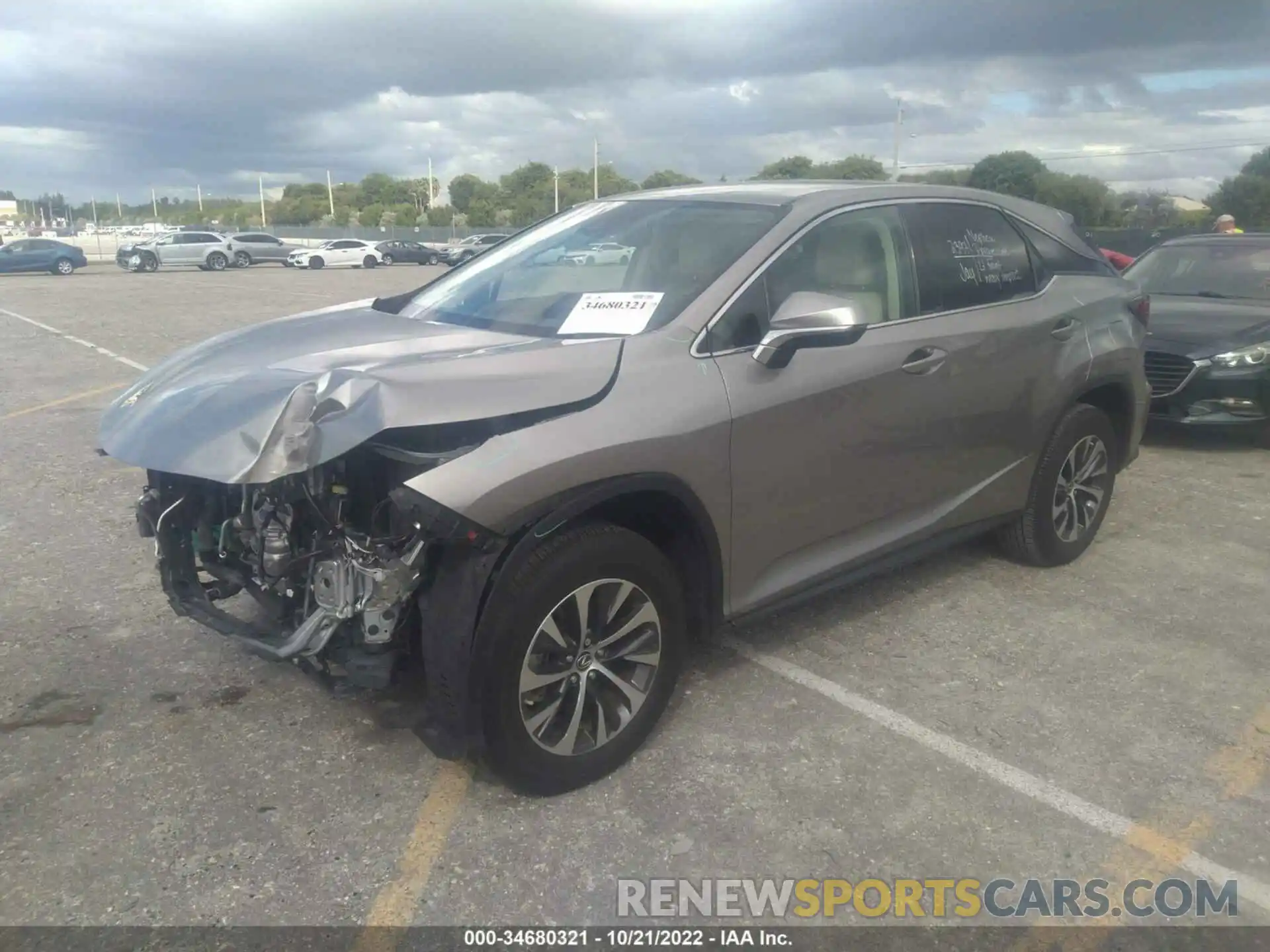 2 Photograph of a damaged car 2T2AZMAA9MC214341 LEXUS RX 2021