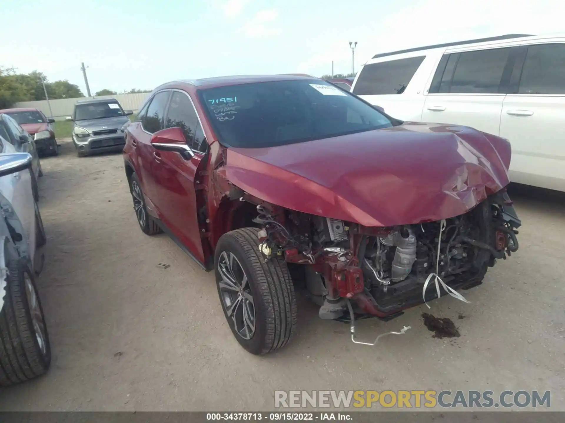 1 Photograph of a damaged car 2T2HGMDA2MC060796 LEXUS RX 2021