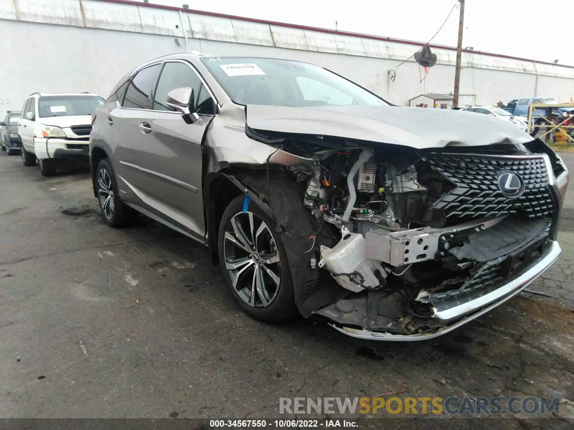 1 Photograph of a damaged car 2T2HGMDA3MC067742 LEXUS RX 2021