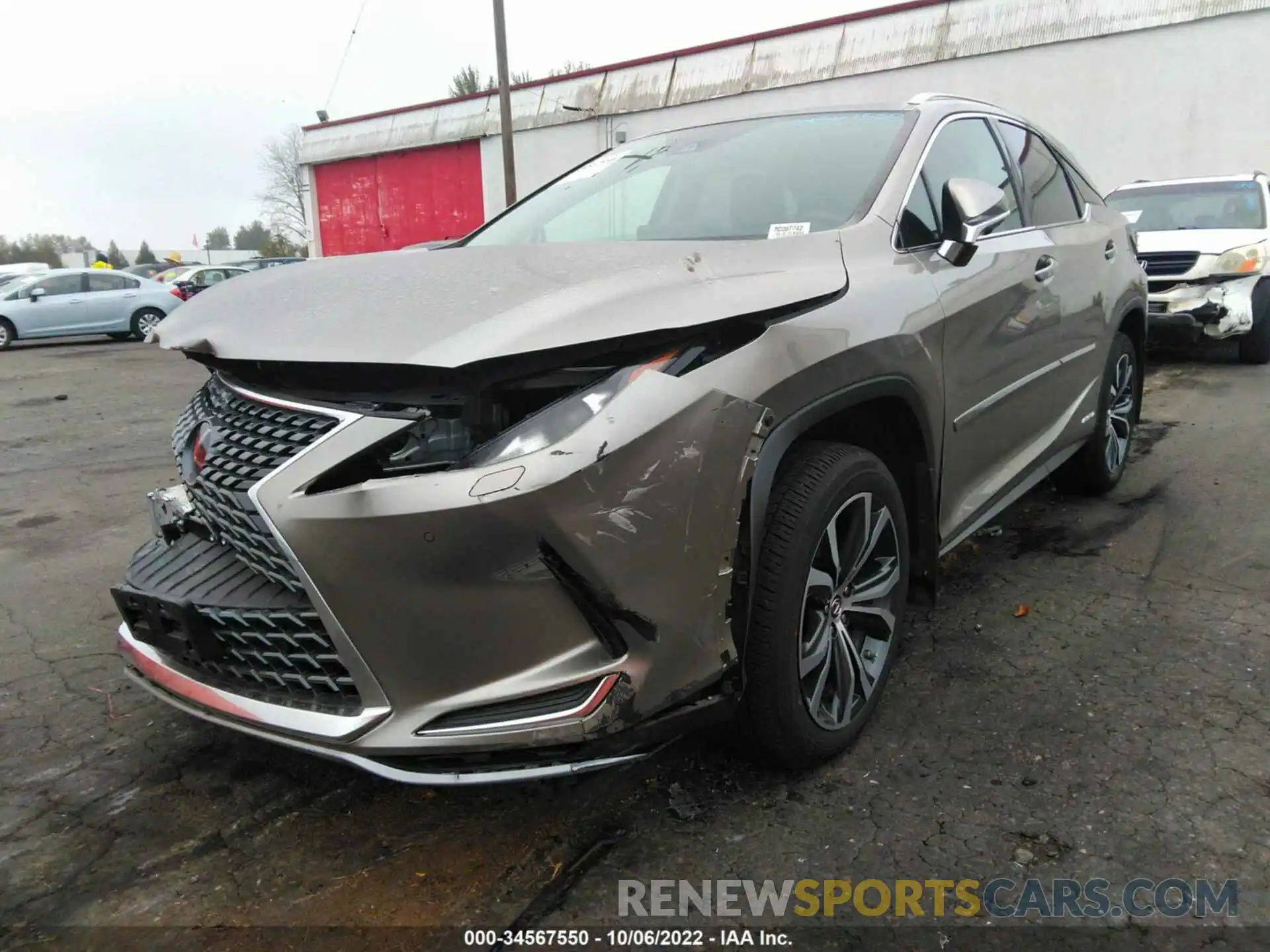 2 Photograph of a damaged car 2T2HGMDA3MC067742 LEXUS RX 2021