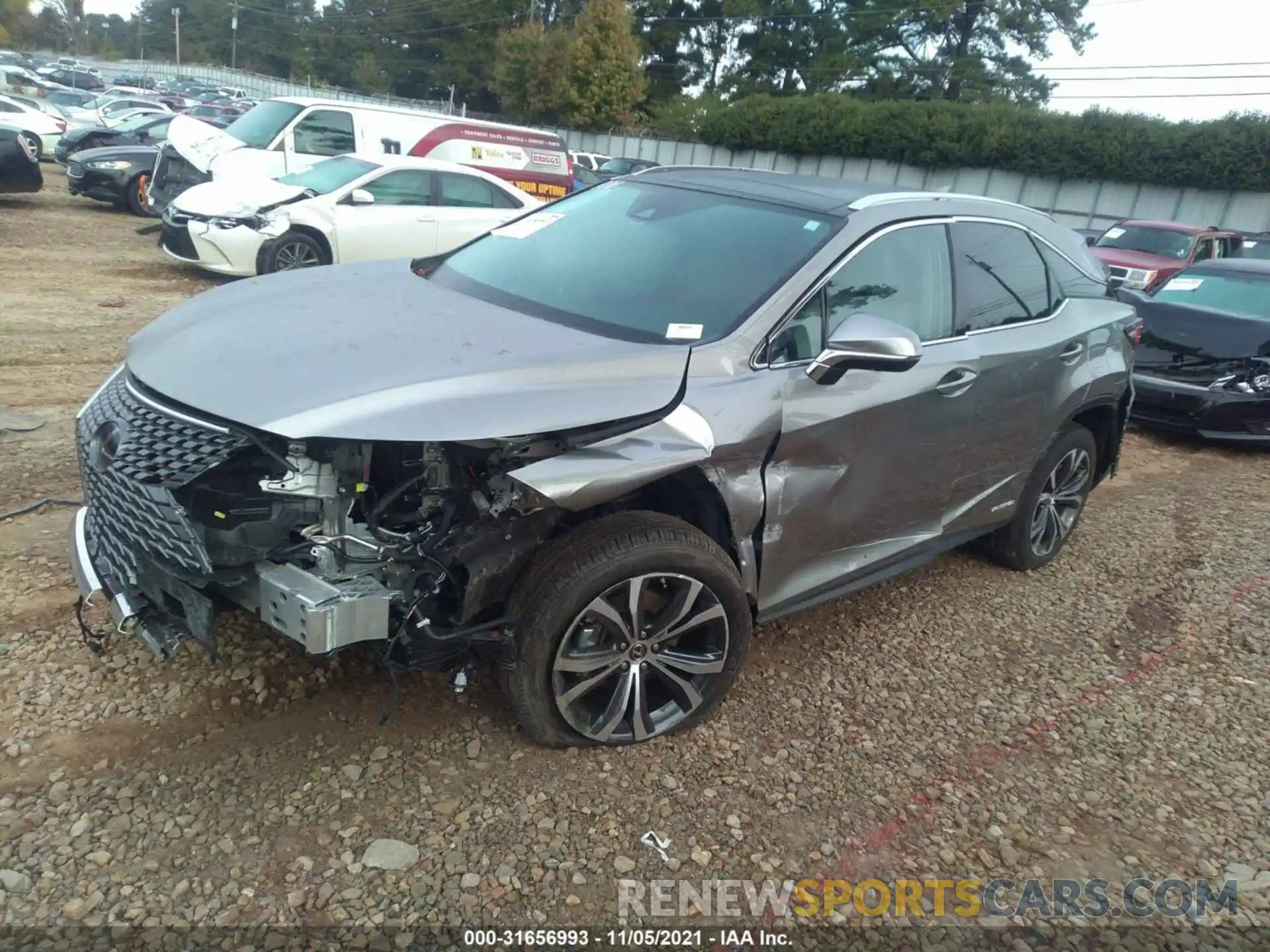 2 Photograph of a damaged car 2T2HGMDA9MC058236 LEXUS RX 2021