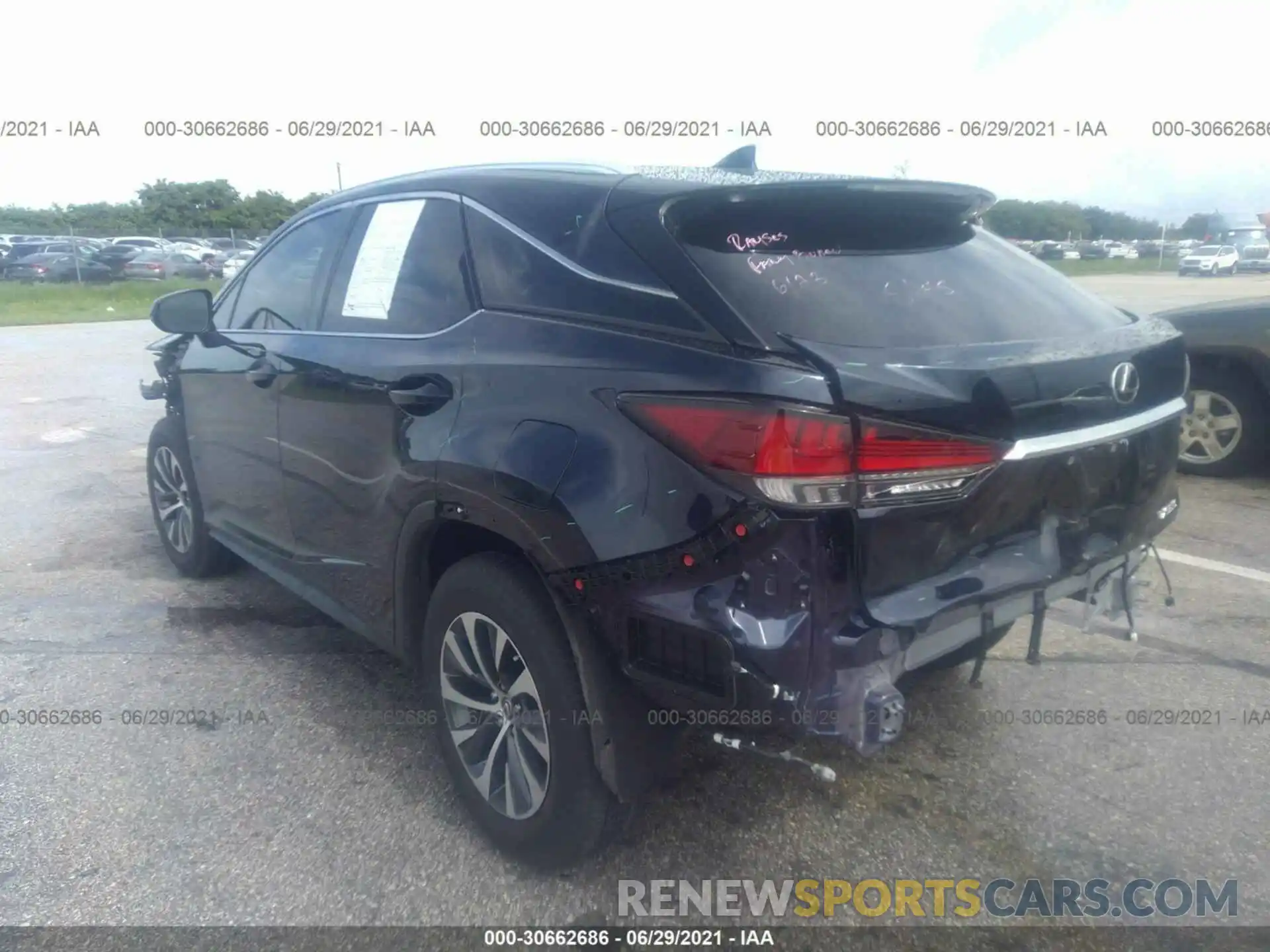 3 Photograph of a damaged car 2T2HZMAA9MC190962 LEXUS RX 2021