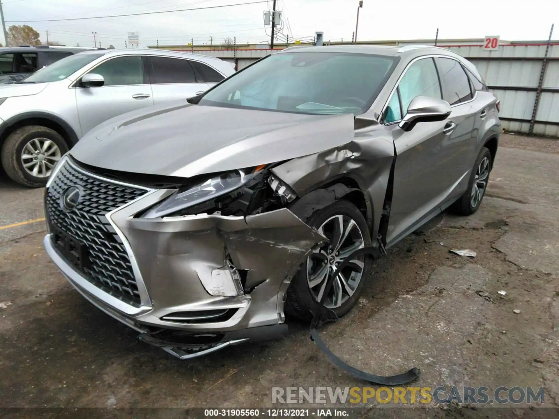 2 Photograph of a damaged car 2T2HZMAA9MC196406 LEXUS RX 2021