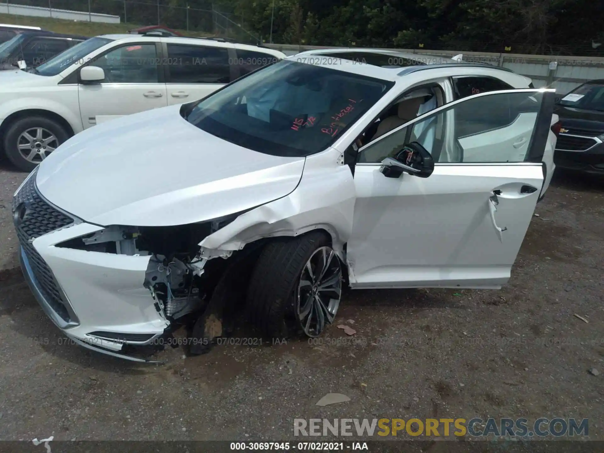 2 Photograph of a damaged car 2T2HZMDA0MC298950 LEXUS RX 2021