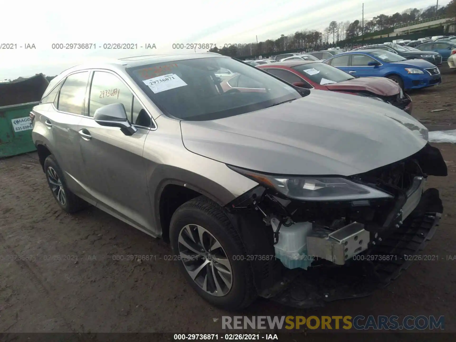 1 Photograph of a damaged car 2T2HZMDA1MC272972 LEXUS RX 2021