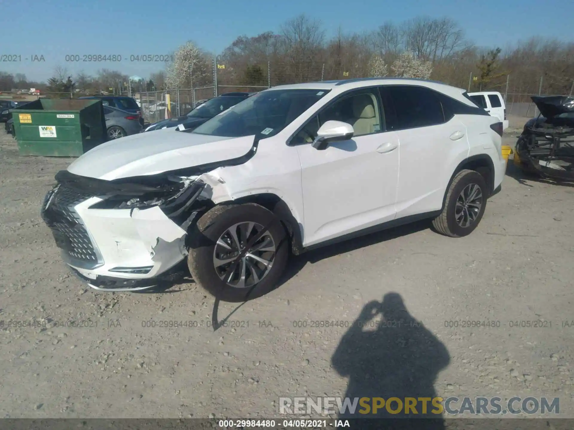 2 Photograph of a damaged car 2T2HZMDA4MC258452 LEXUS RX 2021