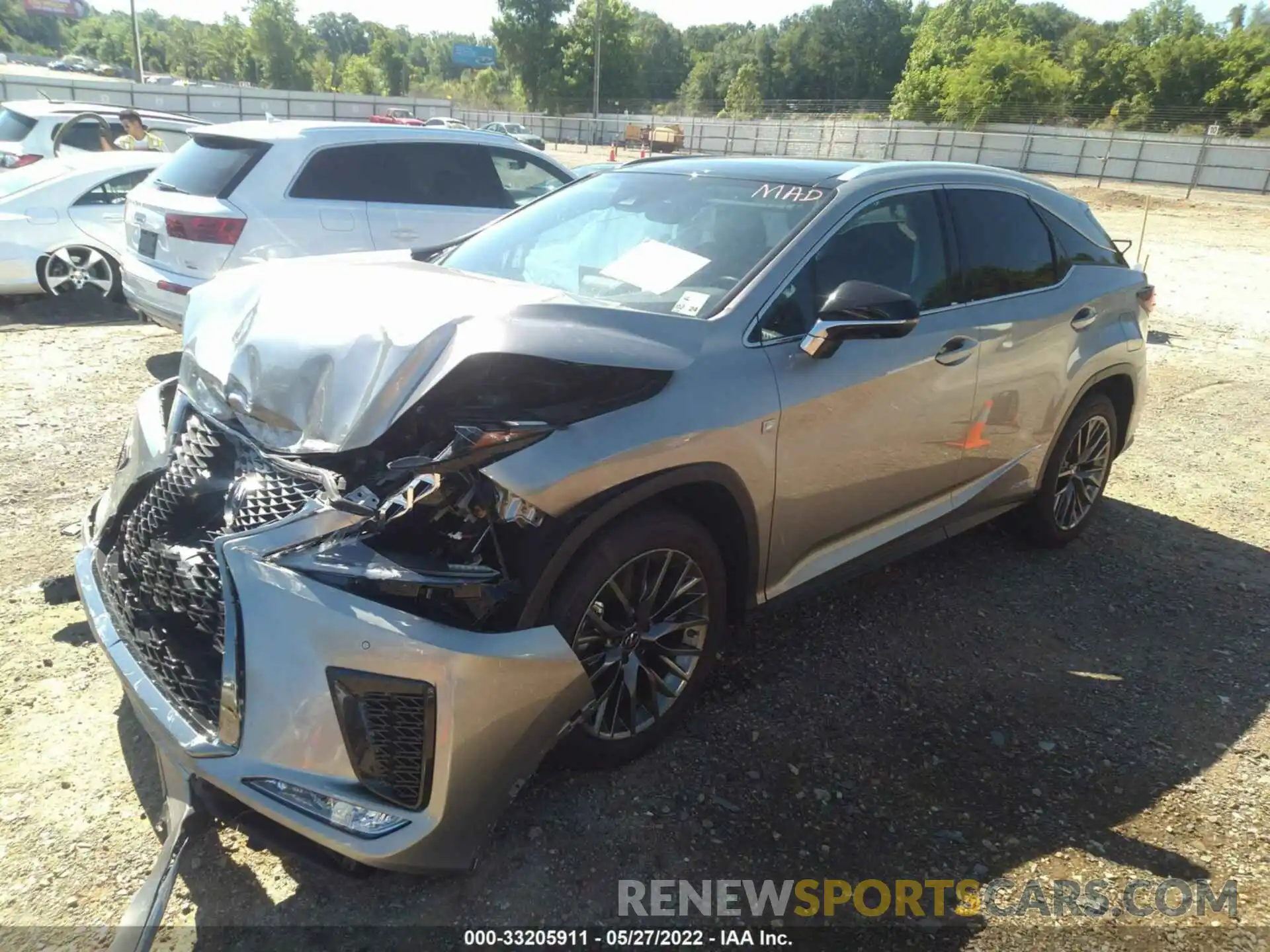 2 Photograph of a damaged car 2T2YGMDA0MC061610 LEXUS RX 2021