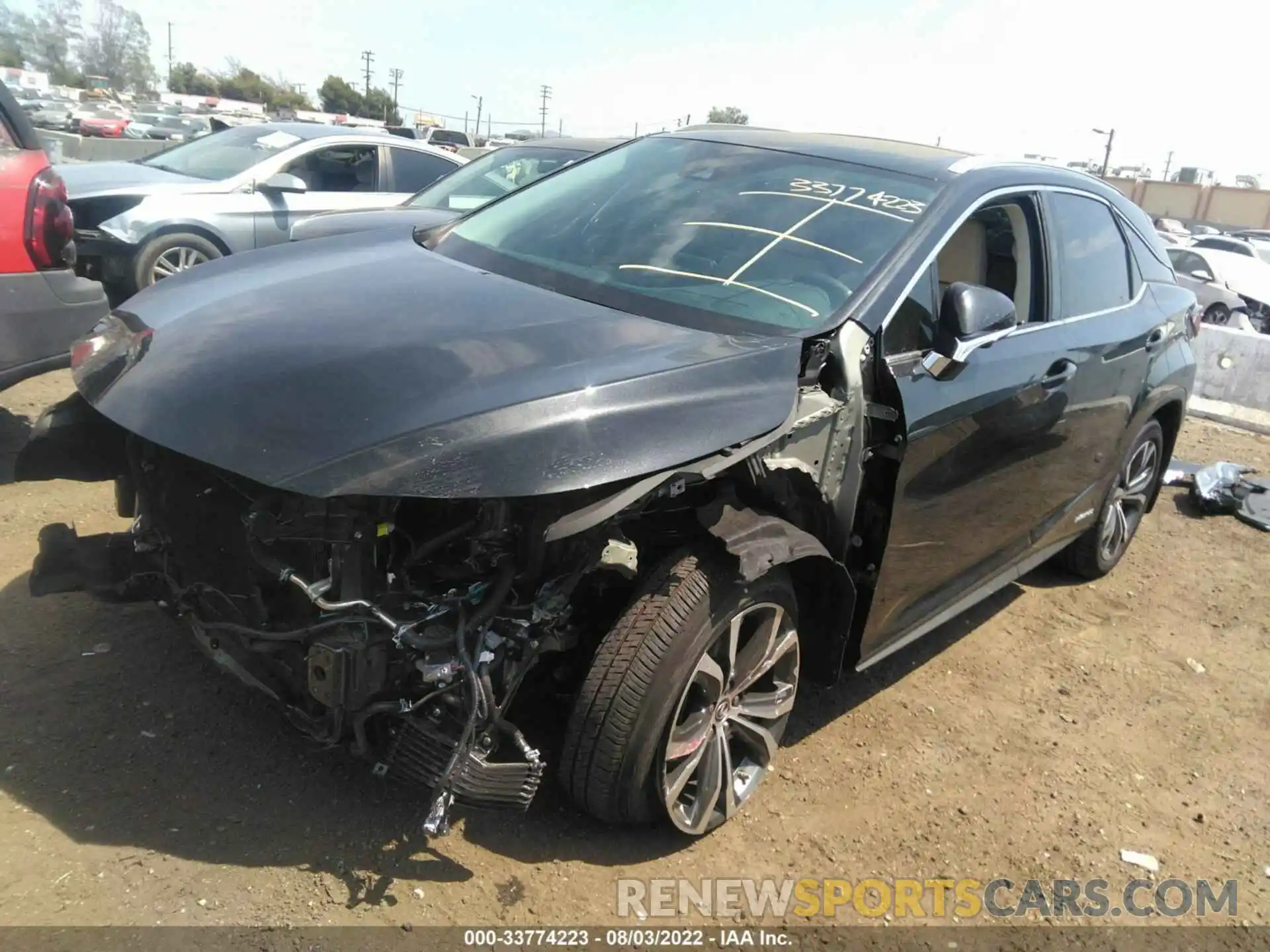 2 Photograph of a damaged car 2T2HGMDA3NC084624 LEXUS RX 2022