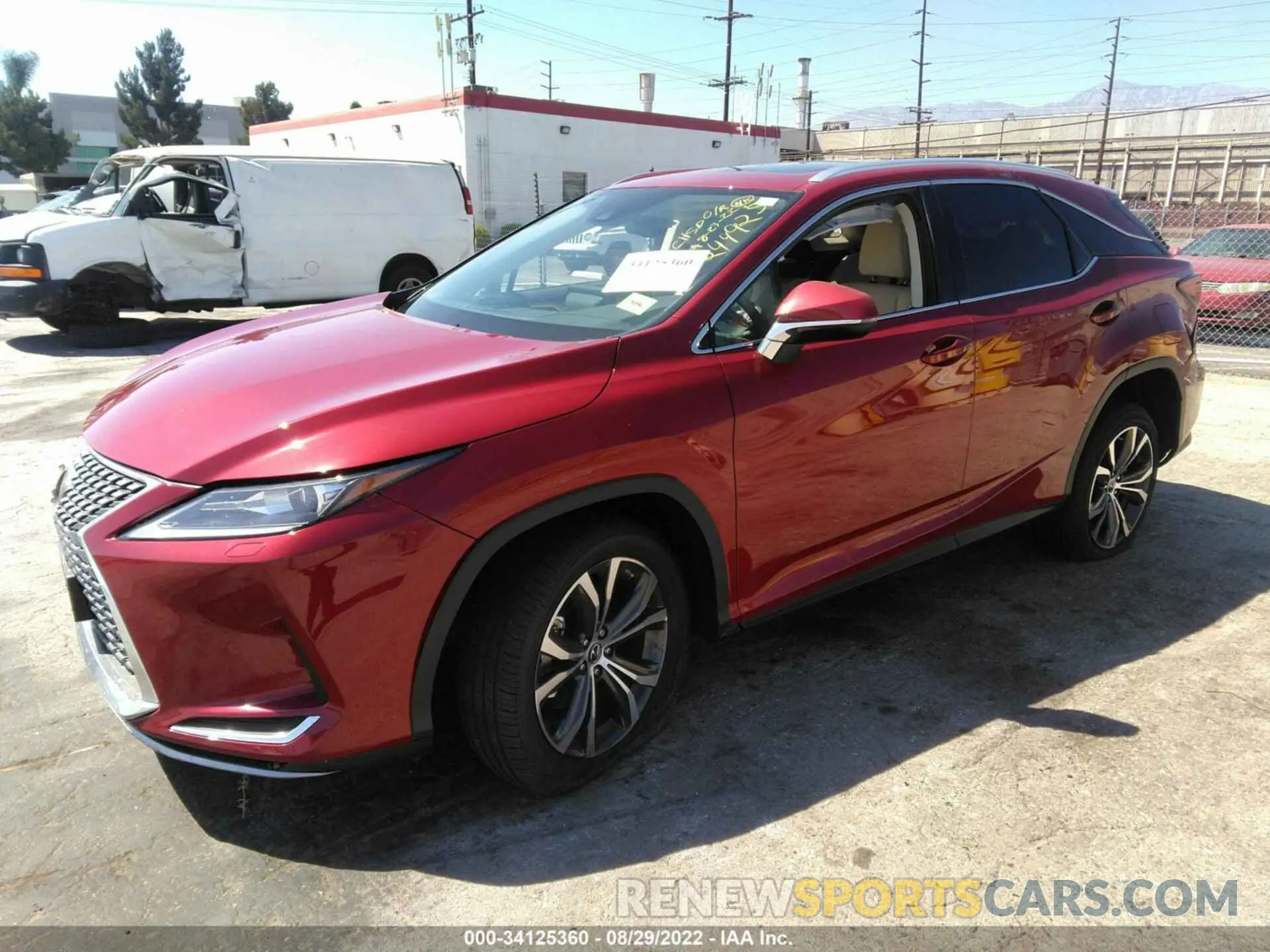 2 Photograph of a damaged car 2T2HZMAA1NC249925 LEXUS RX 2022