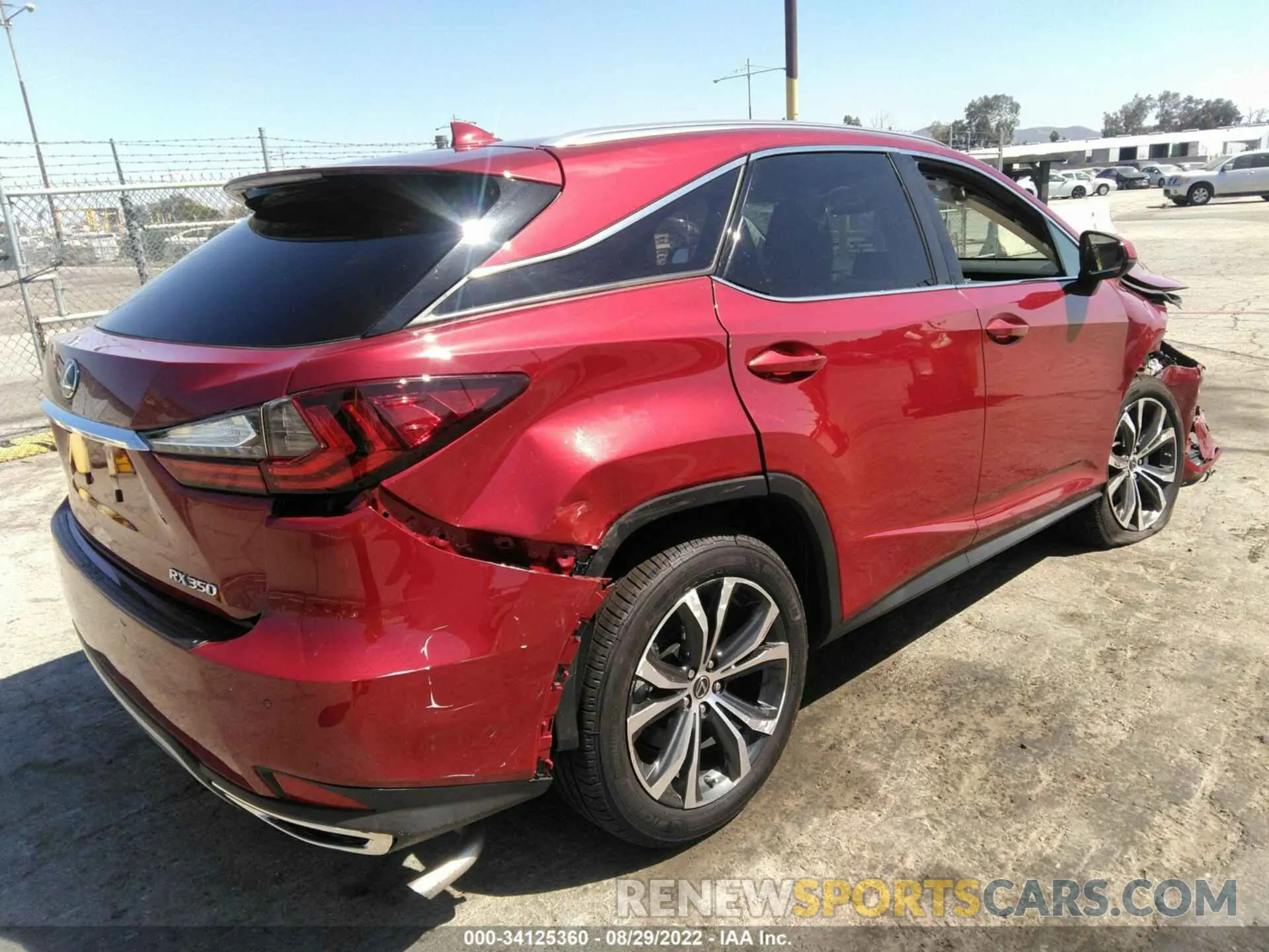 4 Photograph of a damaged car 2T2HZMAA1NC249925 LEXUS RX 2022