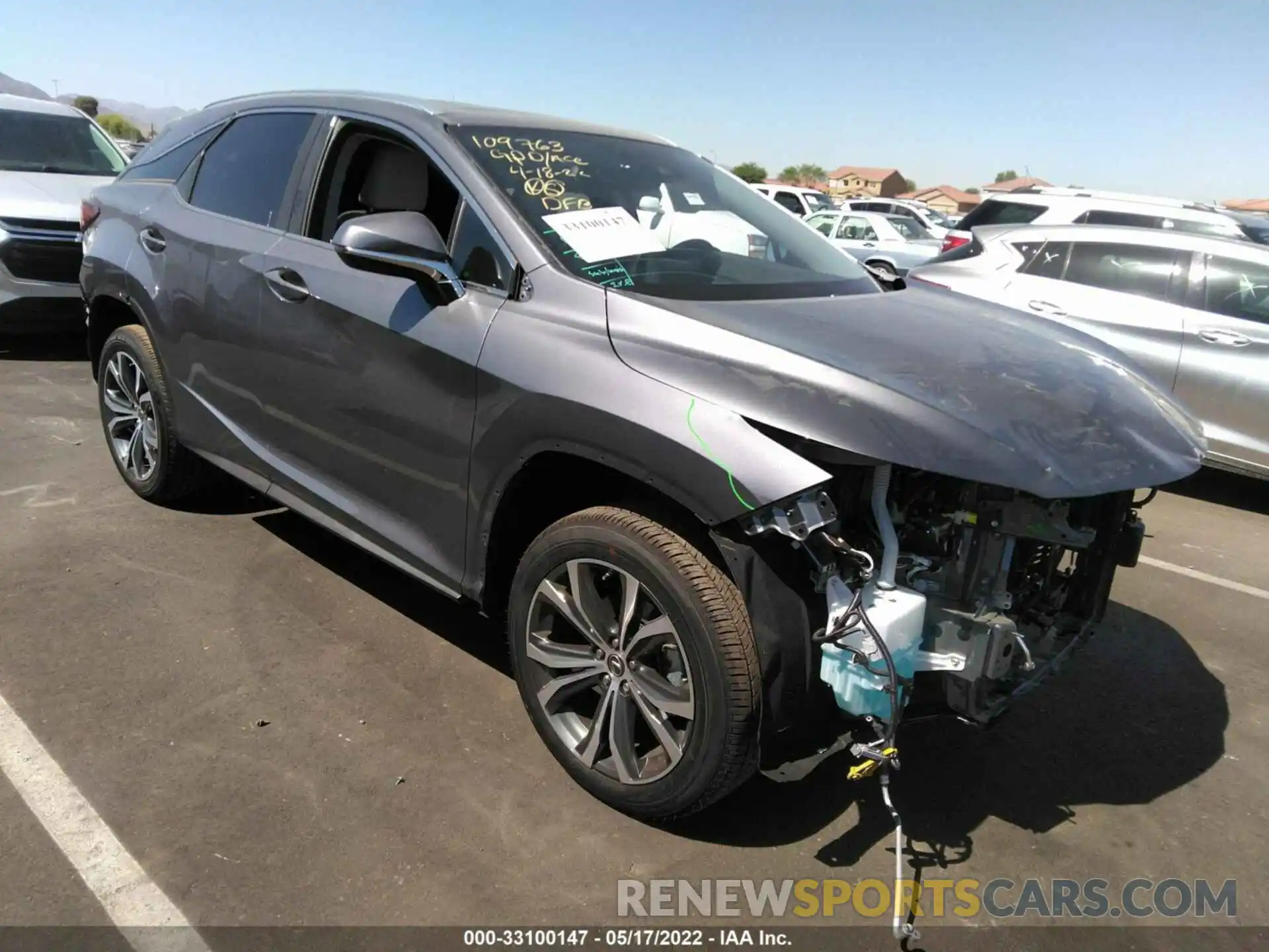 1 Photograph of a damaged car 2T2HZMAA2NC240523 LEXUS RX 2022