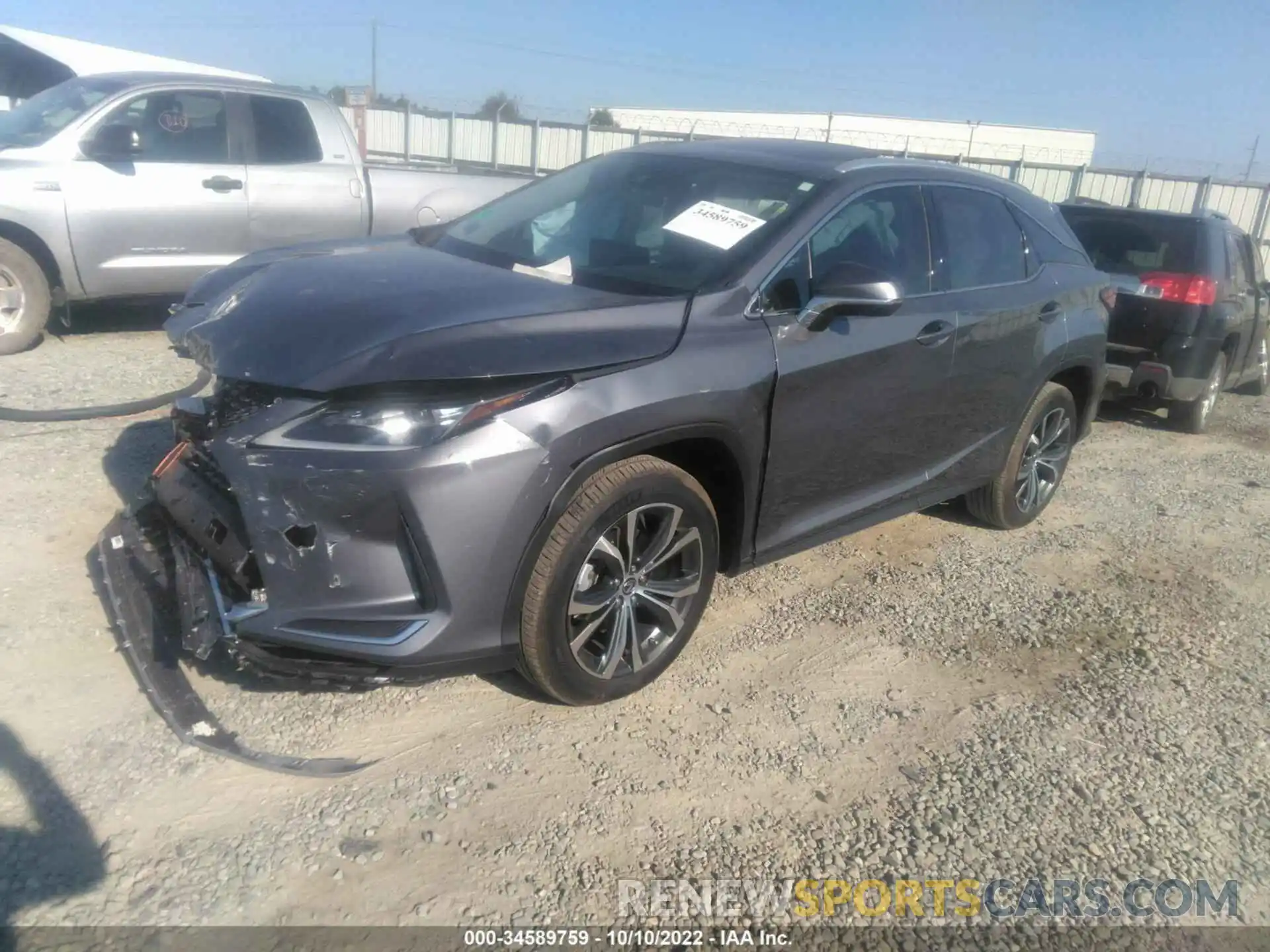 2 Photograph of a damaged car 2T2HZMAA6NC240301 LEXUS RX 2022