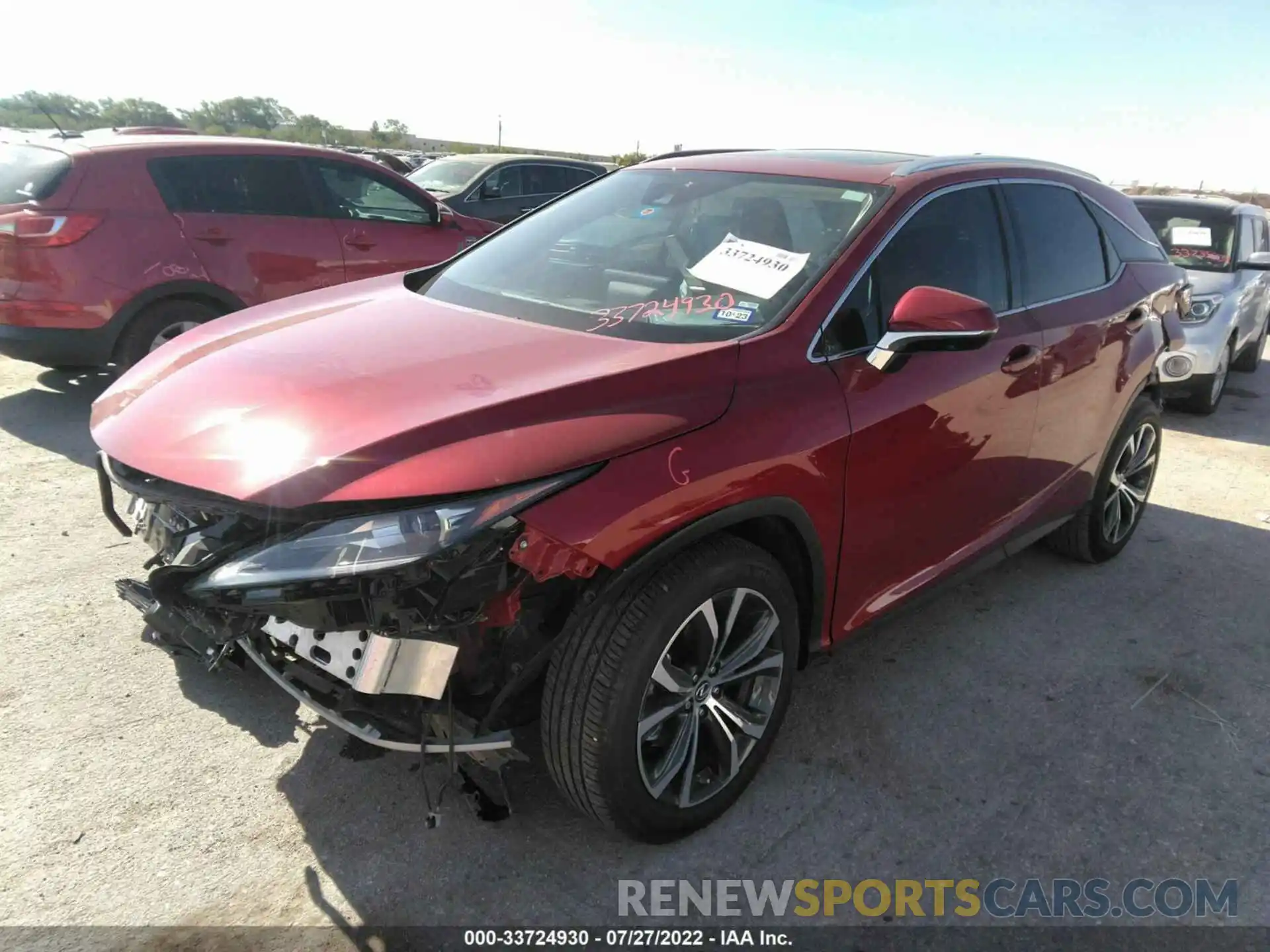 2 Photograph of a damaged car 2T2HZMAA7NC225824 LEXUS RX 2022