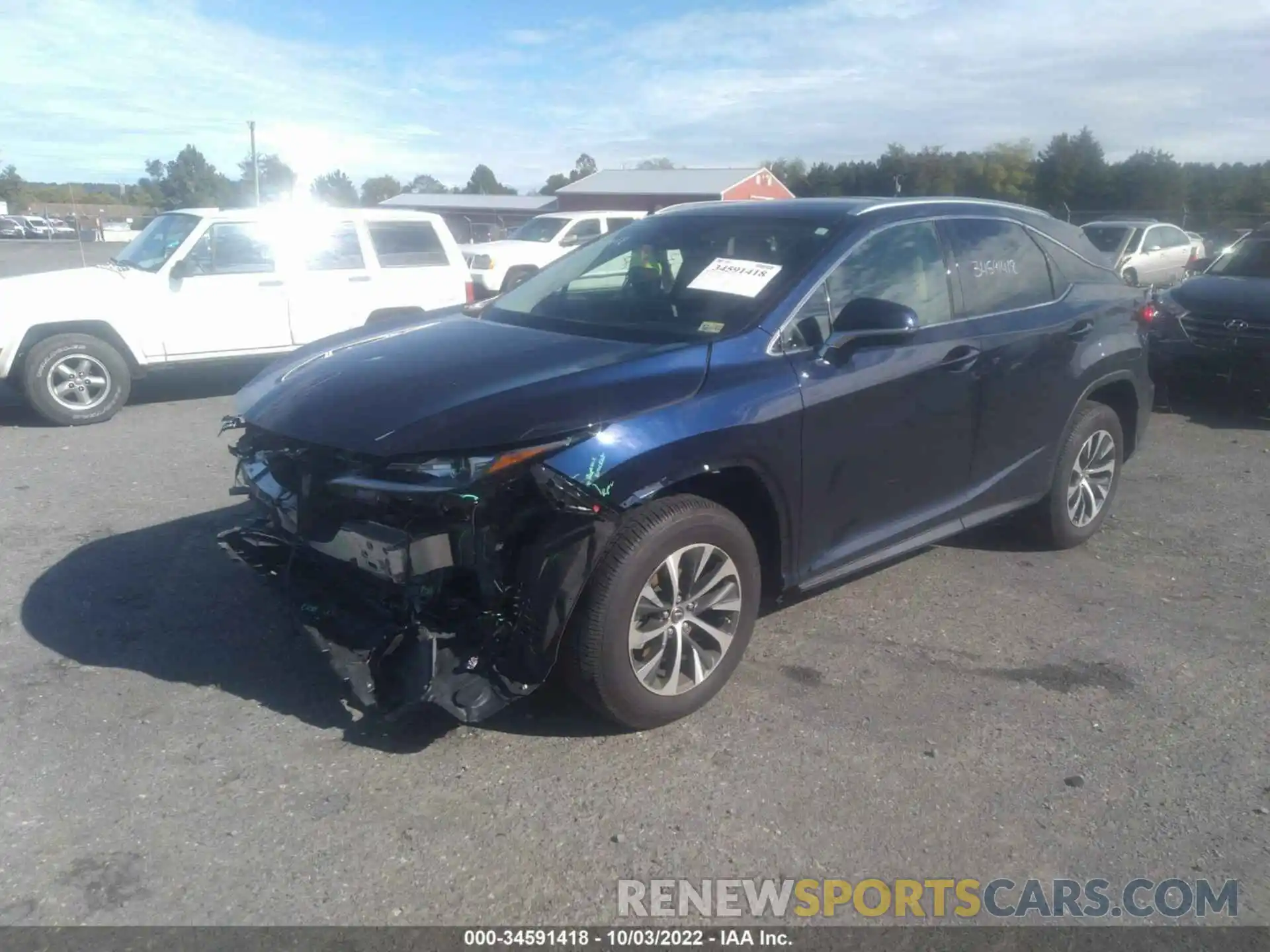 2 Photograph of a damaged car 2T2HZMDA2NC326023 LEXUS RX 2022