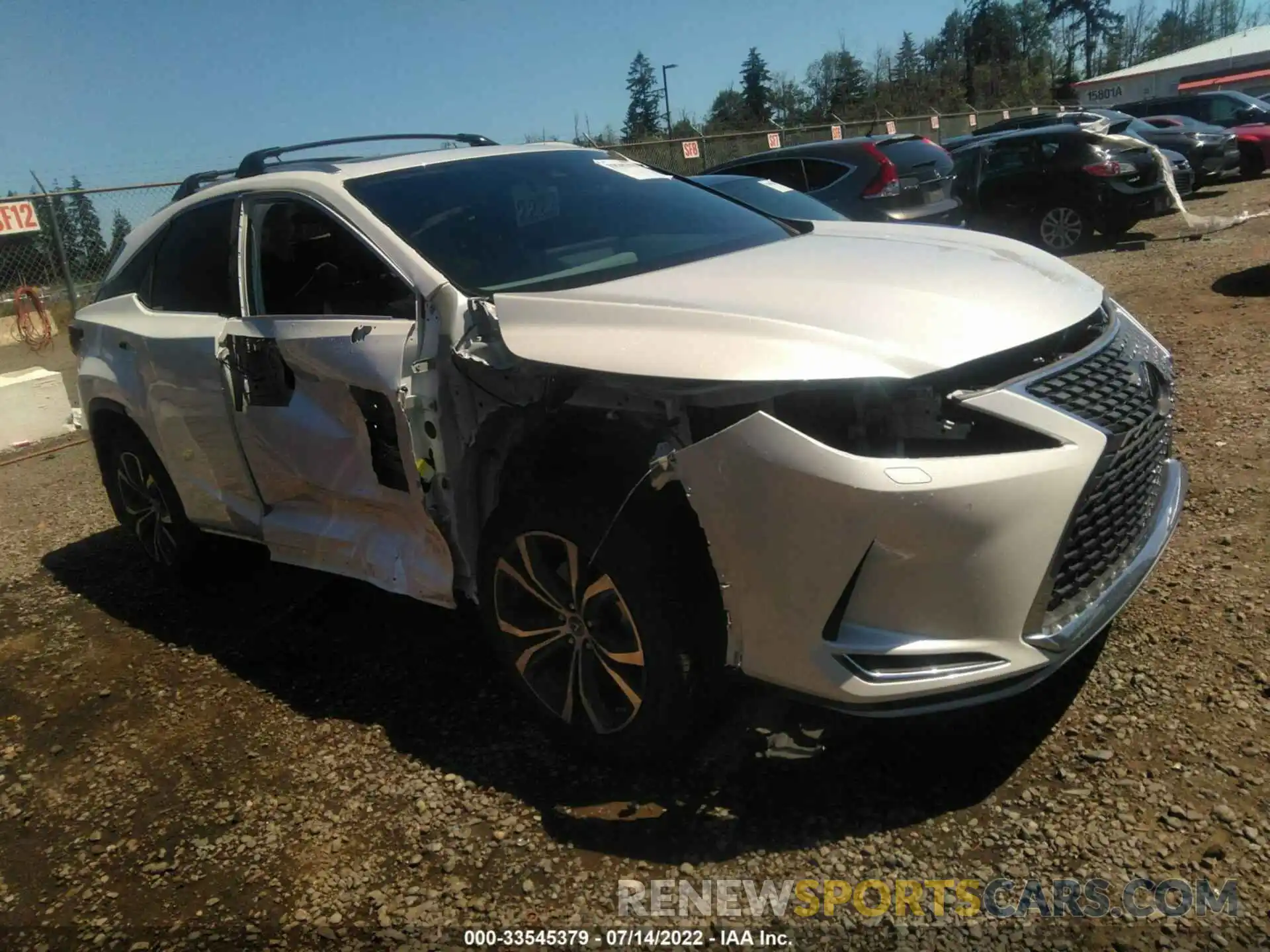 1 Photograph of a damaged car 2T2HZMDA5NC314478 LEXUS RX 2022